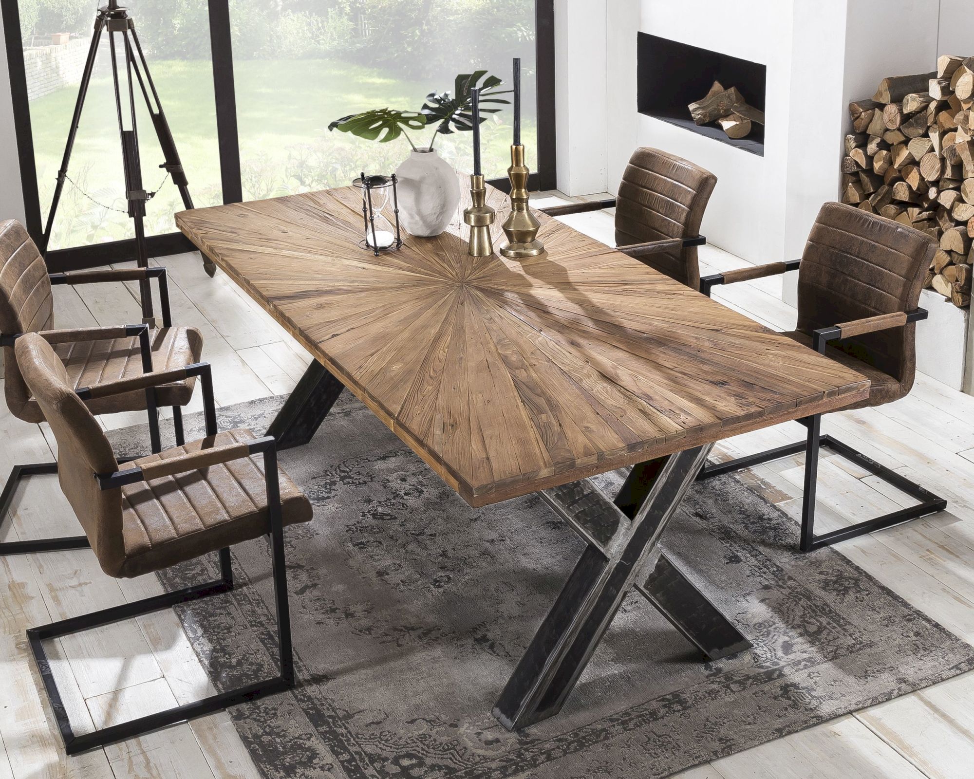 SIT Tops & Tables »Michigan« Teak Massivholz Esstisch 240x100 cm