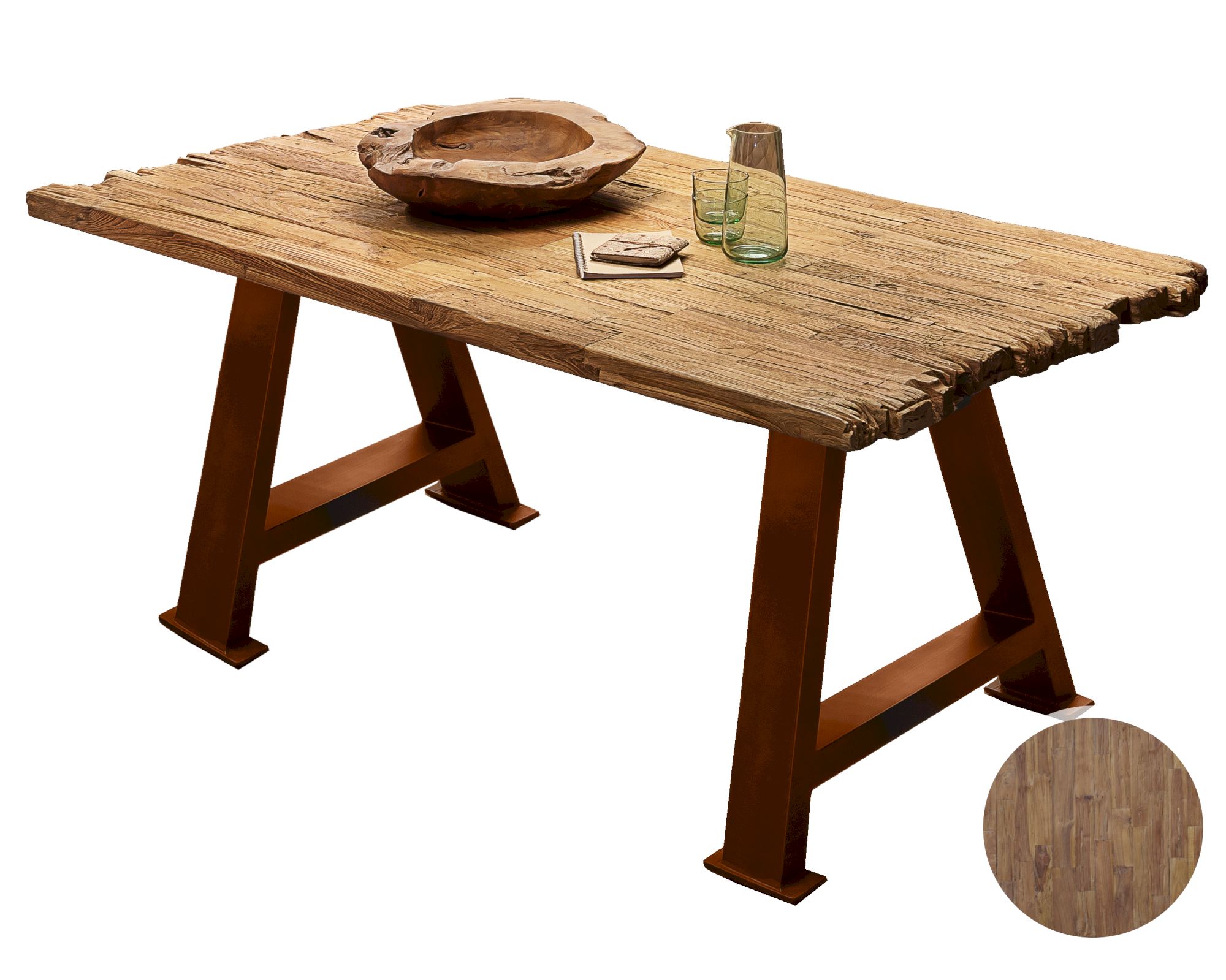 SIT Tops & Tables Tischplatte Teak 160x90 cm / natur
