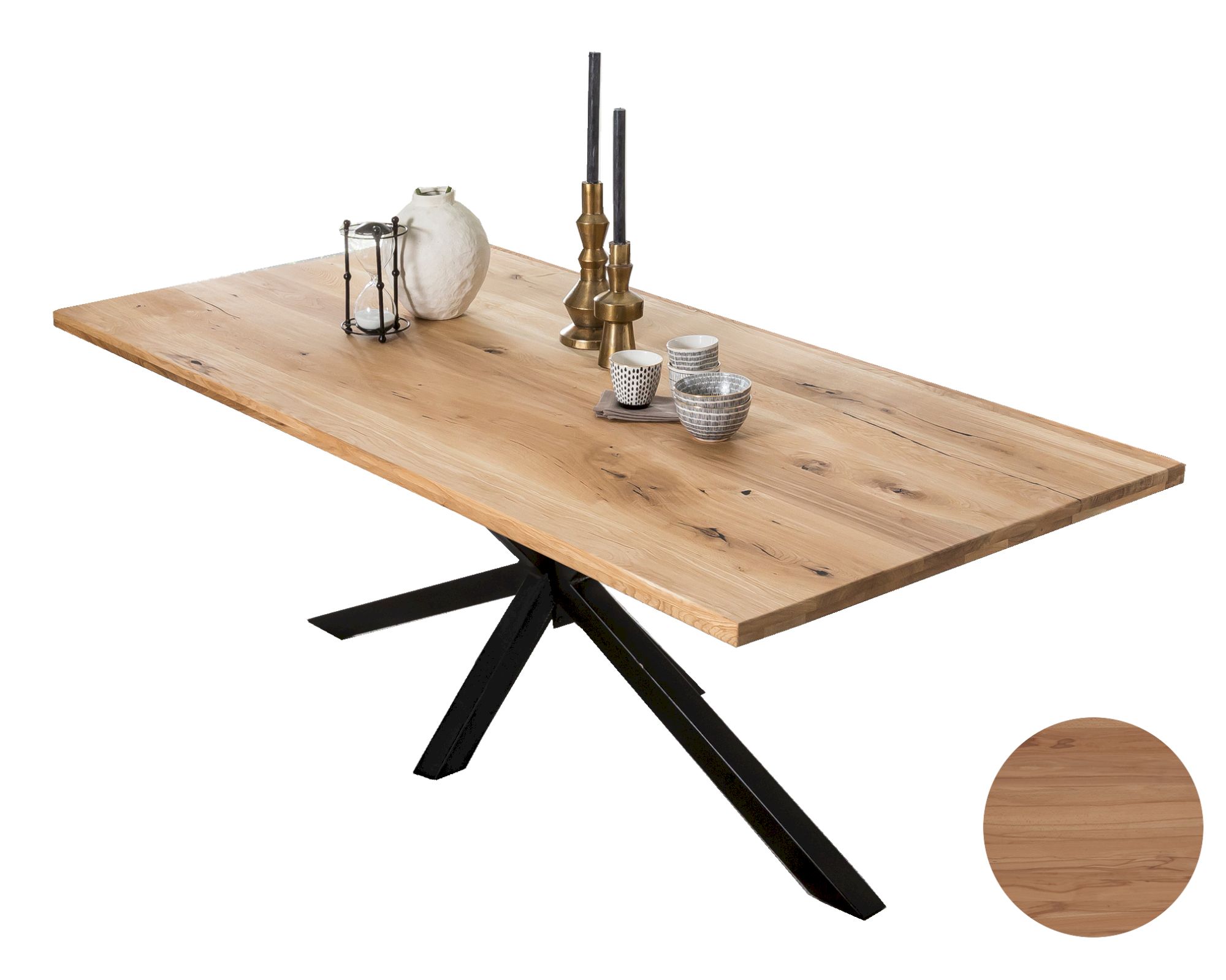 SIT Tops & Tables Tischplatte Wildeiche Tischplatte 200x100 cm