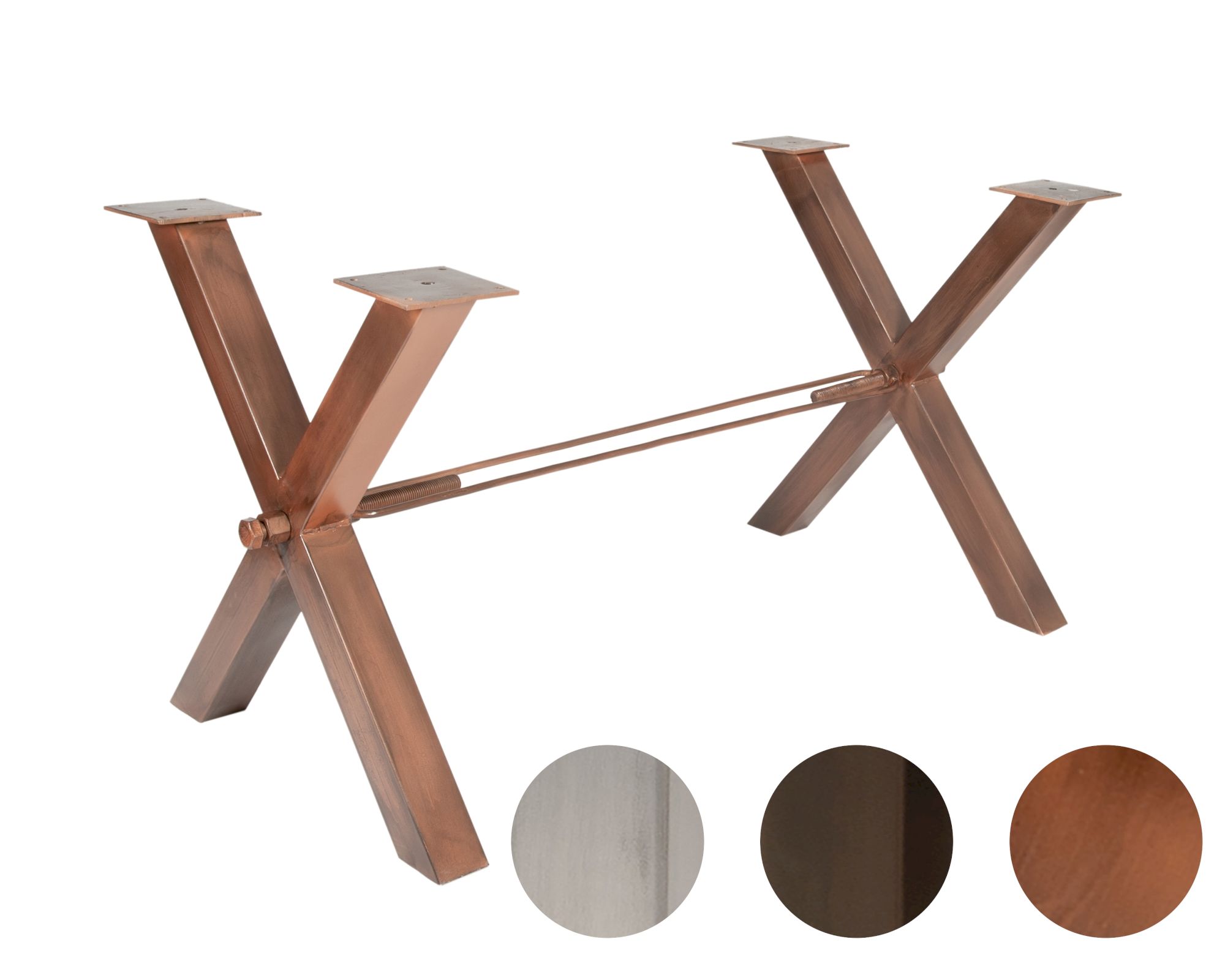 SIT Tops & Tables Untergestell lll Roheisen lackiert / B 80 x H 73 x T 15 cm