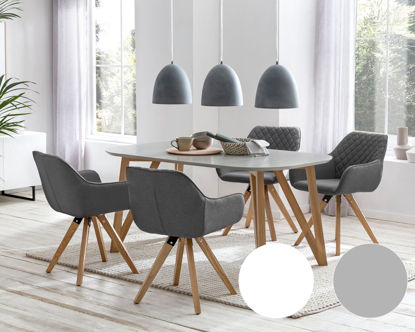 SalesFever »Aino« Esstisch grau / 120x80 cm