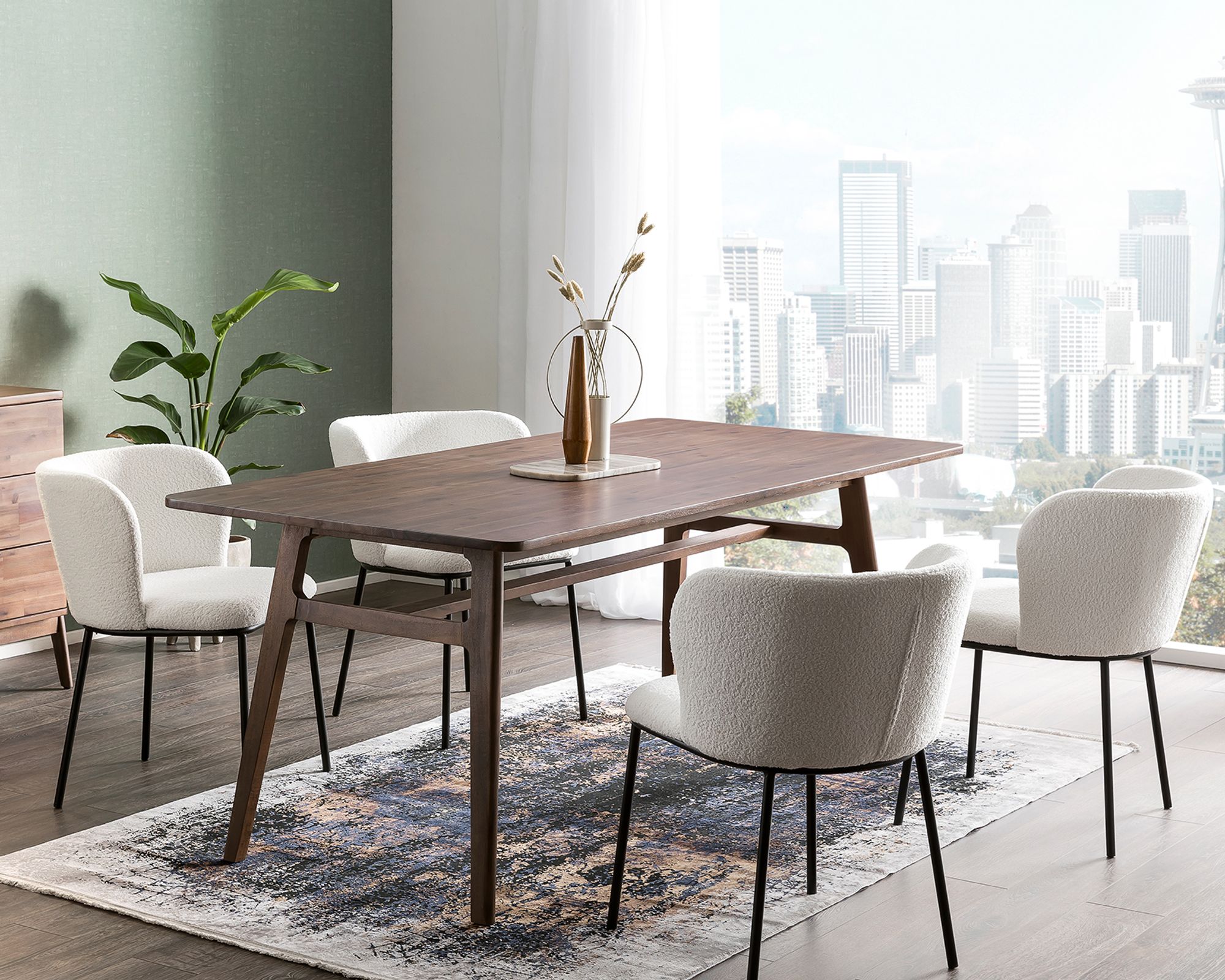 SalesFever »Alaska« Stuhl 2er-Set in Bouclé-Optik