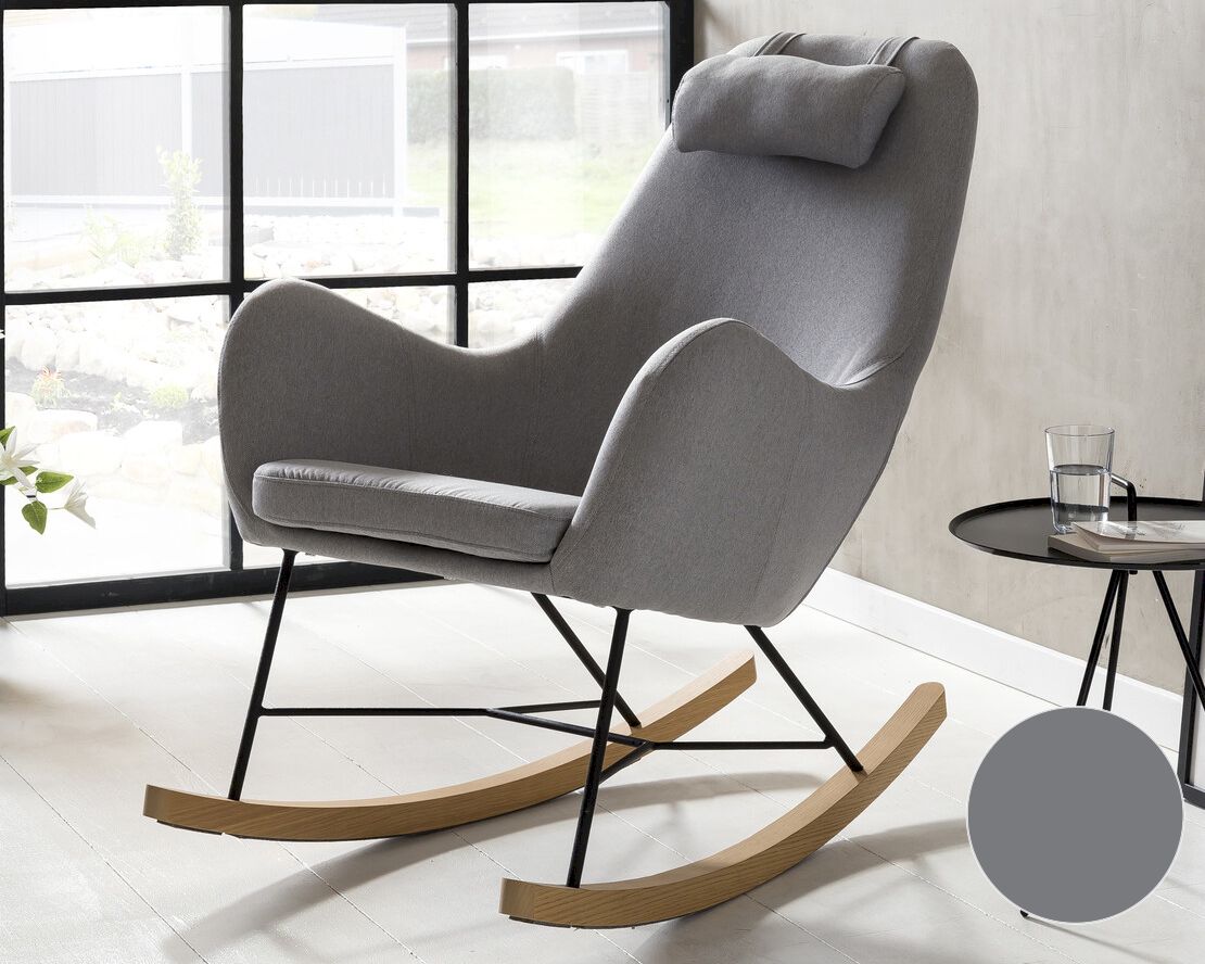 SalesFever »Bambo« Schaukelstuhl grau / 70x99x100cm