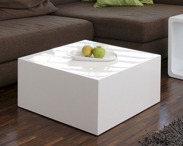 SalesFever »Black&White« Couchtisch eckig weiß