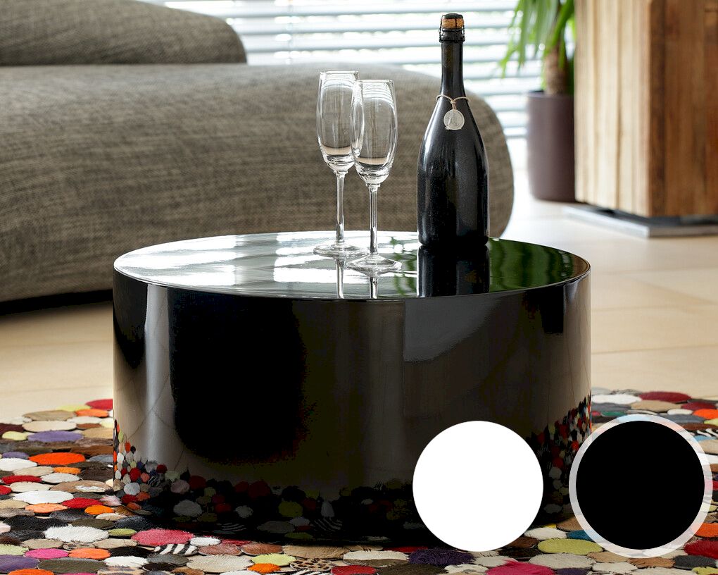 SalesFever »Black&White« Couchtisch rund schwarz