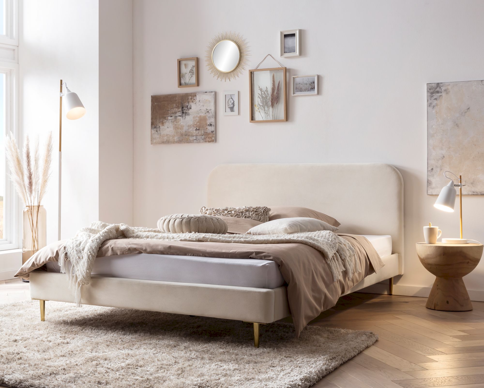 SalesFever »Copenhagen« Polsterbett beige 180x200 cm