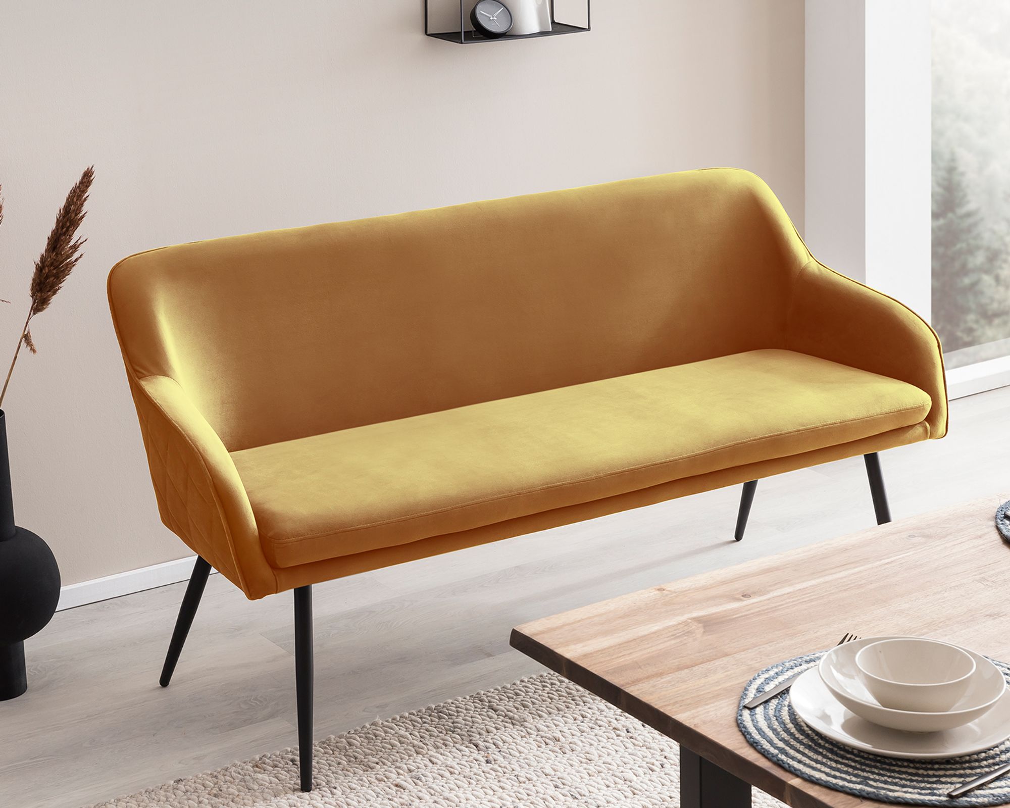 SalesFever »Finja« Sitzbank senfgelb 160x85x61 cm