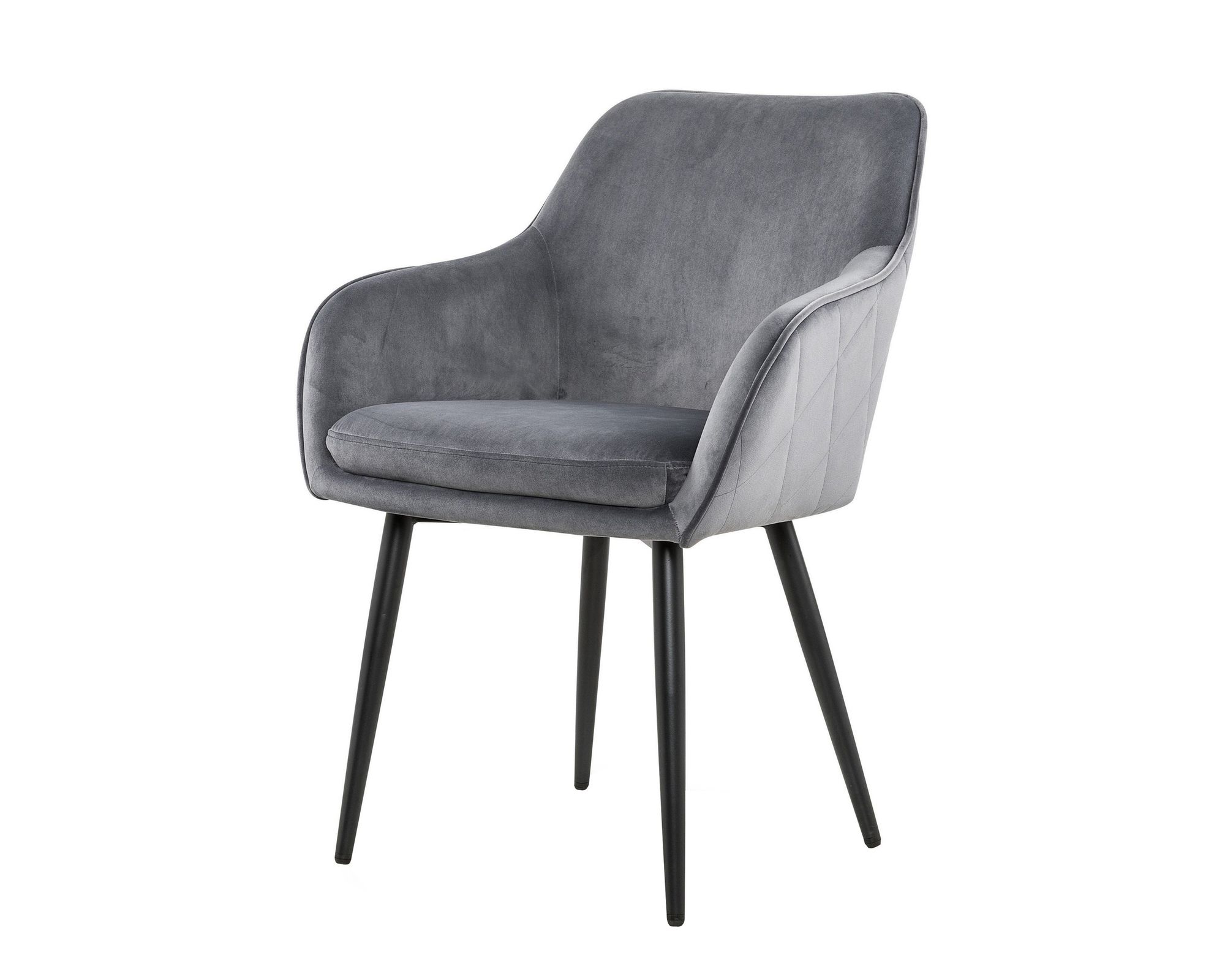 SalesFever »Freja« Armlehnstuhl Samt grau 61x85x45 cm