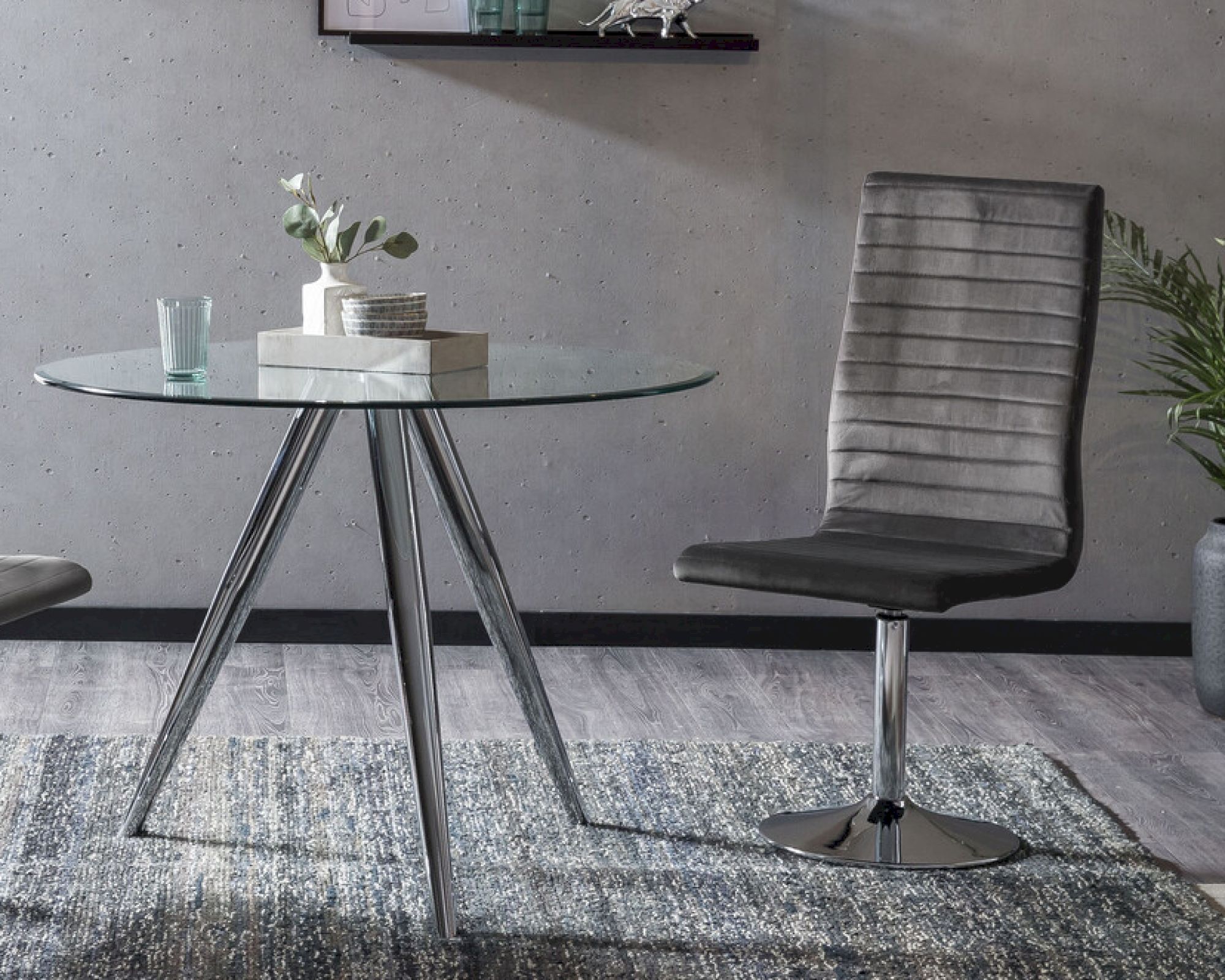 SalesFever Glastisch rund 100x75 cm