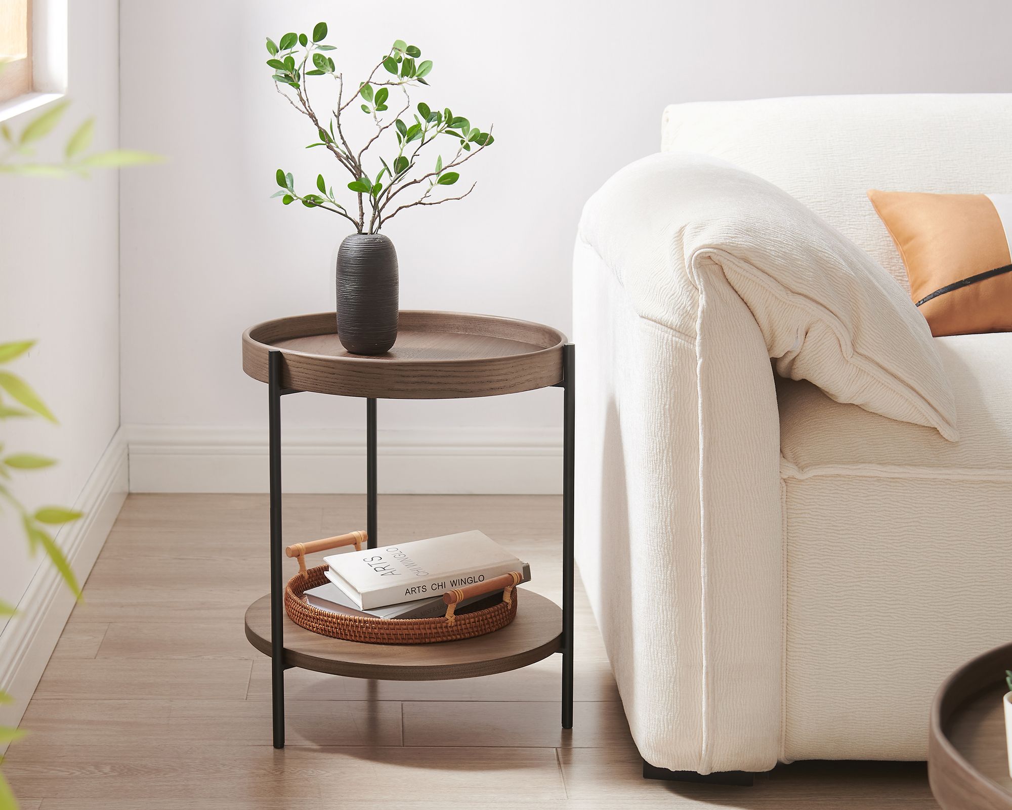 SalesFever »Ivy« Beistelltisch walnuss 44x49x44 cm