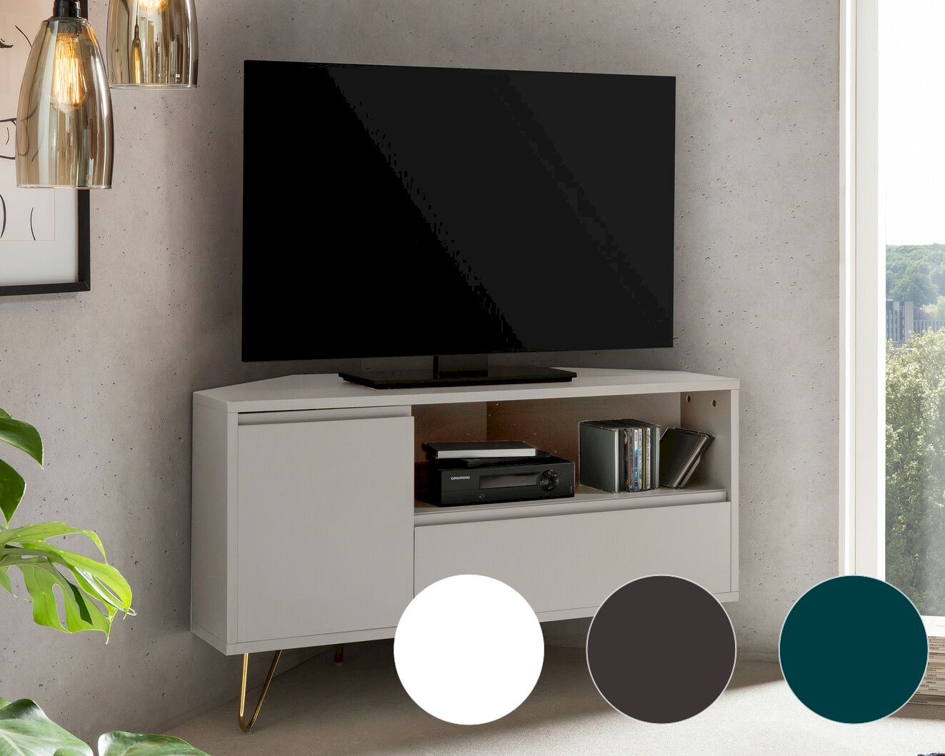 SalesFever »Lotta« Eck TV-Lowboard grau