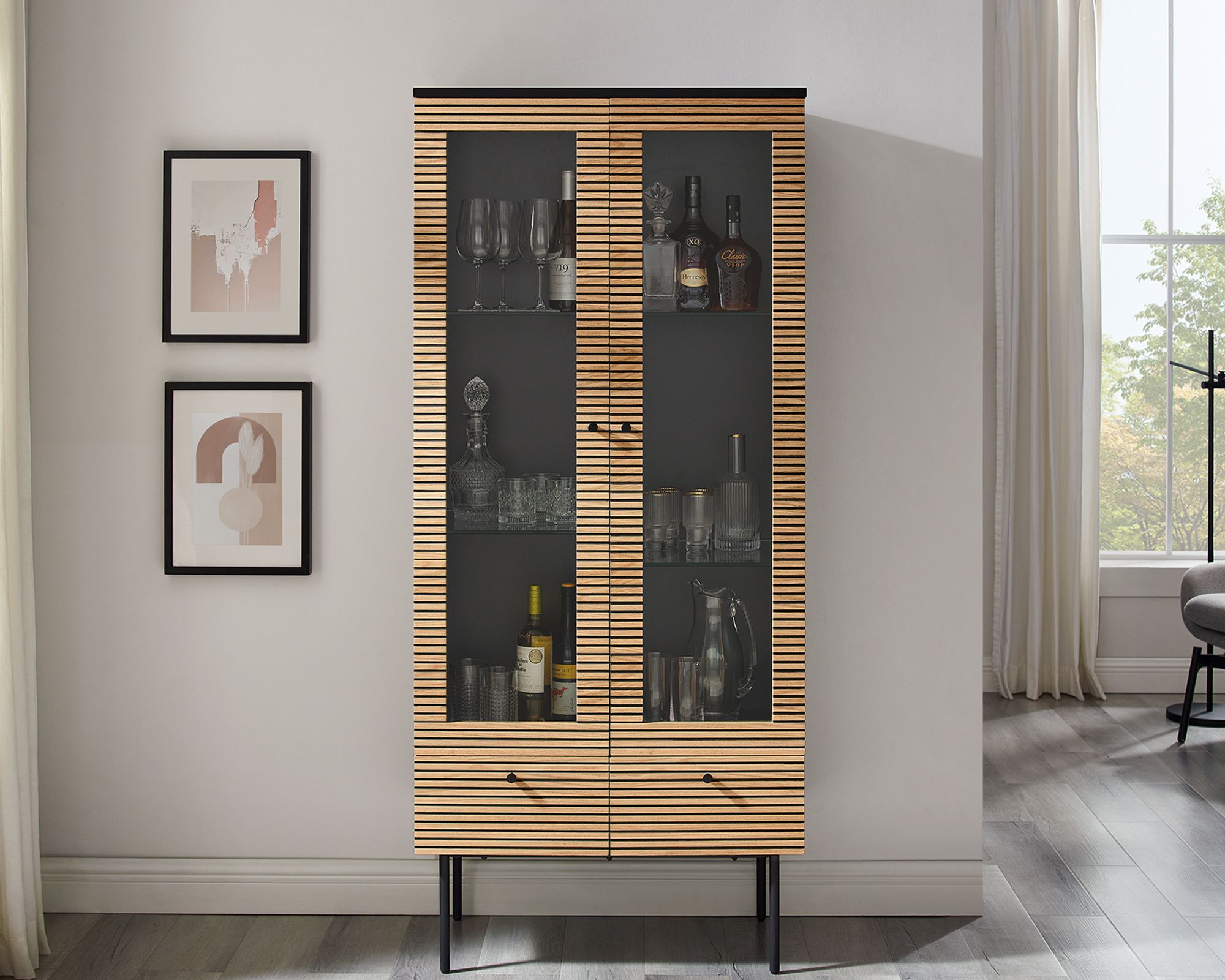 SalesFever »Lyon« Vitrine I 79x179x43 cm