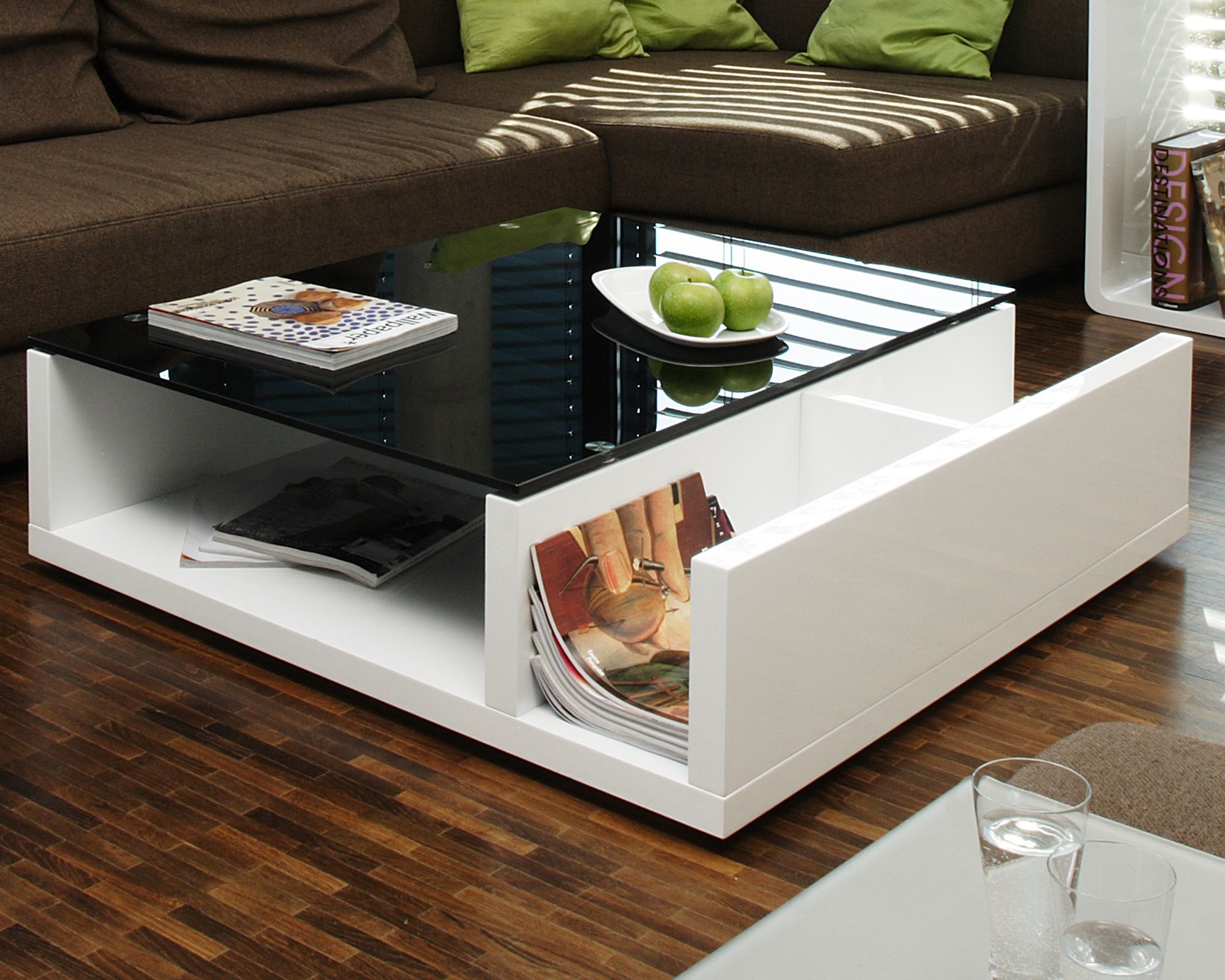 SalesFever »Oido« Couchtisch weiß/schwarz 100x30x100 cm