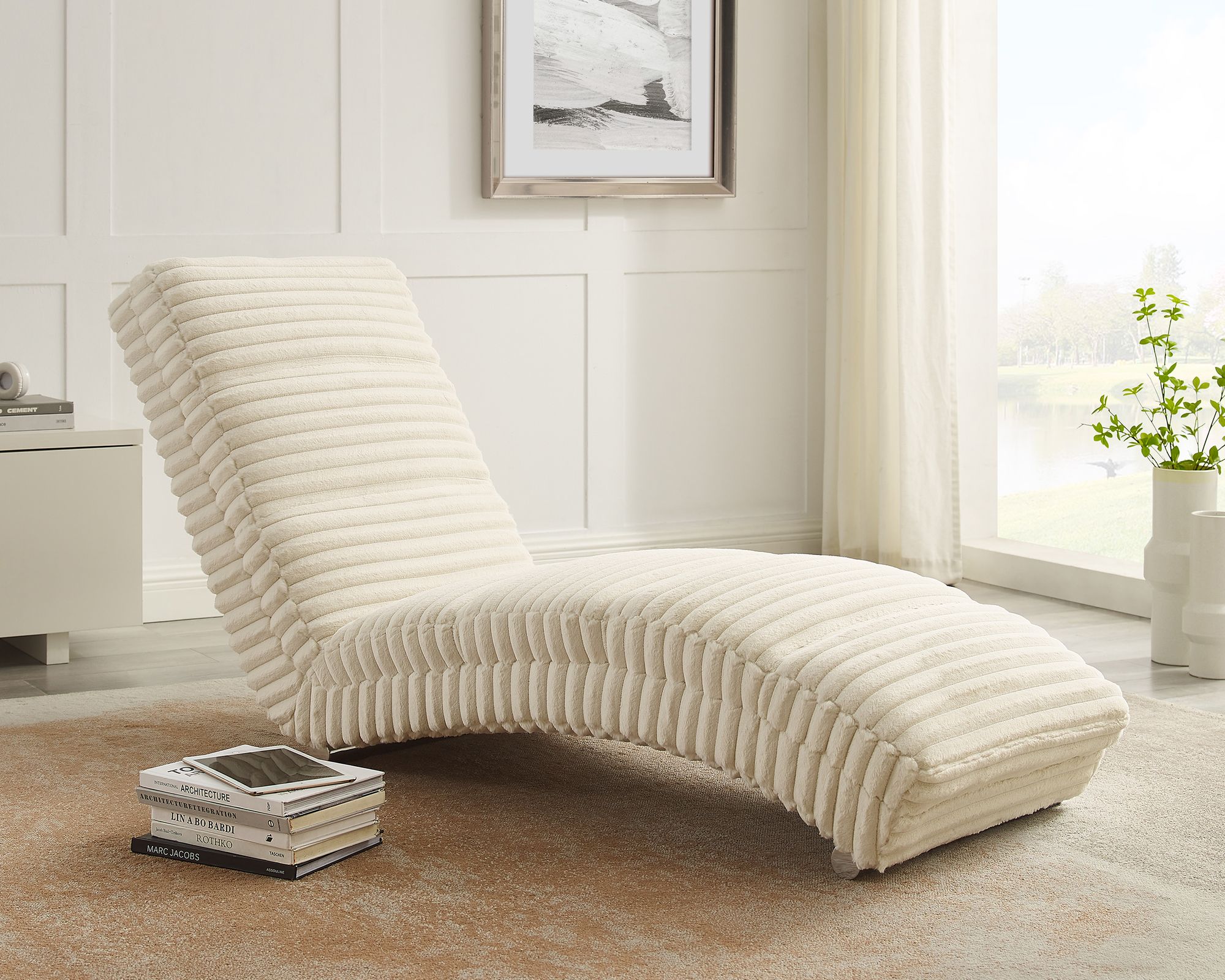 SalesFever »Sento« Chaiselongue Cordstoff beige – erhältlich in 1 Größen