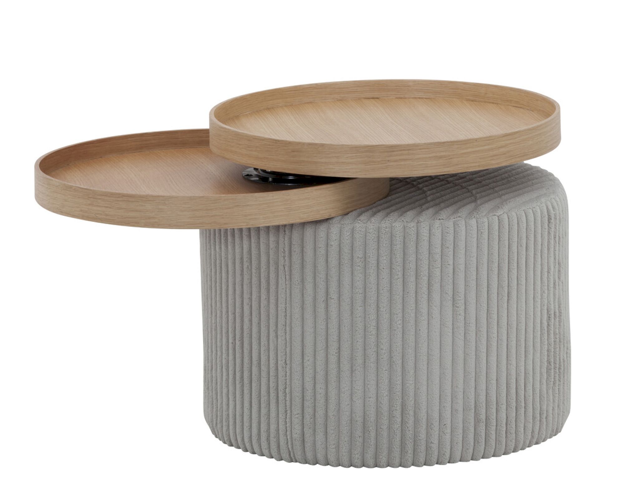 SalesFever »Tavolino« Beistelltisch hellgrau Texturstoff / B 50 x H 45 x T 50 cm