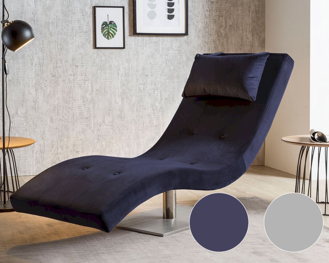 SalesFever »Tiara« Relaxliege Chaiselongue blau / B 60 x H 82 x T 170 cm