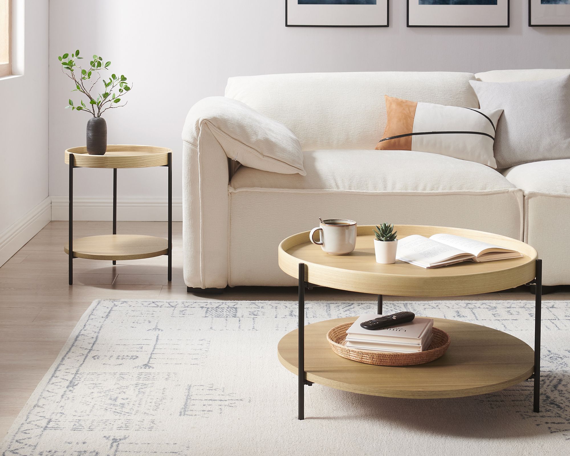 SalesFever »Vionelle« Couchtisch 2er Set natur aus MDF Platten