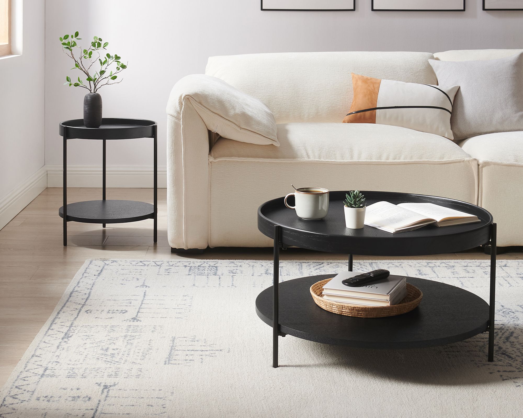 SalesFever »Vionelle« Couchtisch 2er Set schwarz aus MDF Platten
