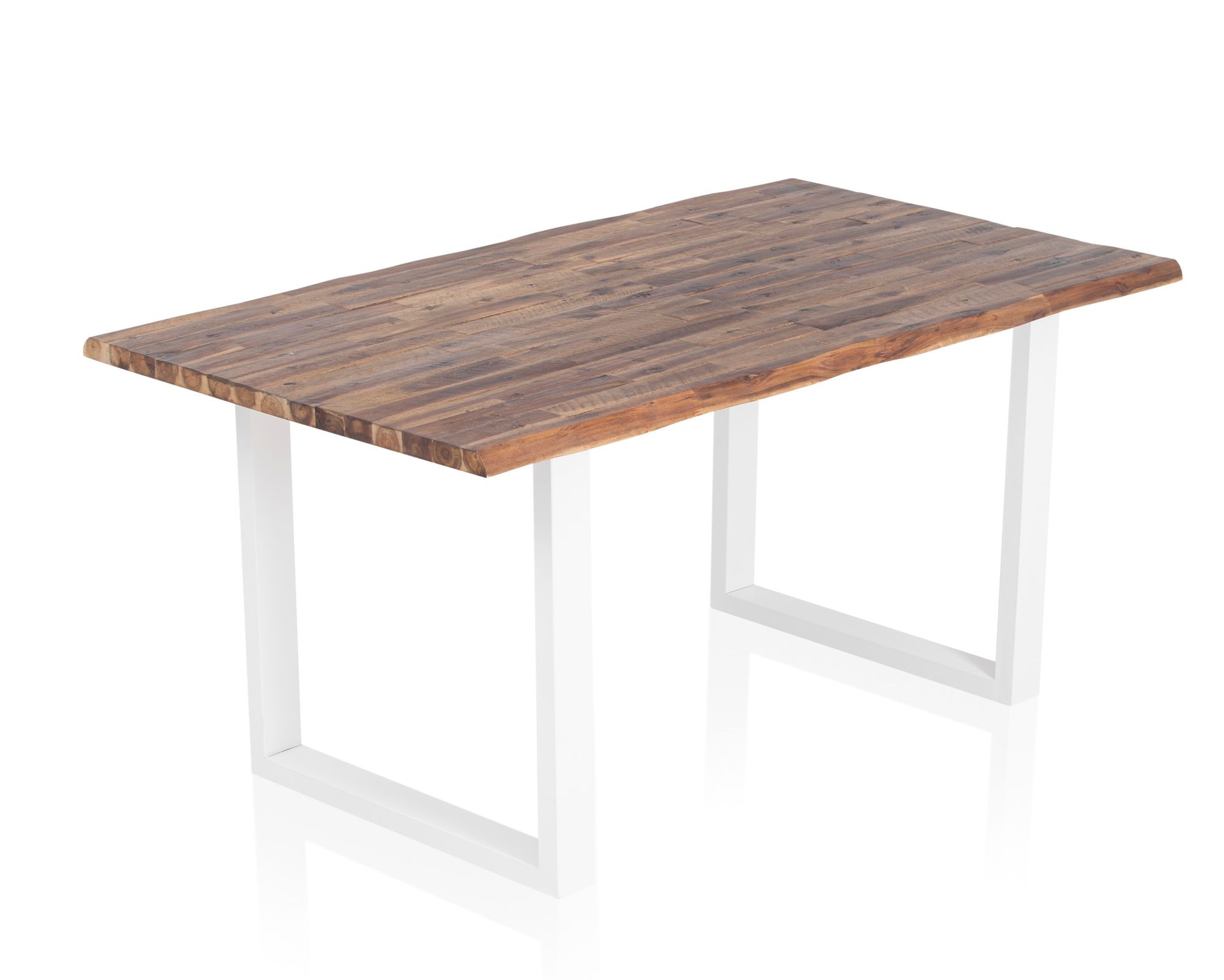 SalesFever »Wilson« Esstisch Akazie mit weißem Gestell 180x90 cm