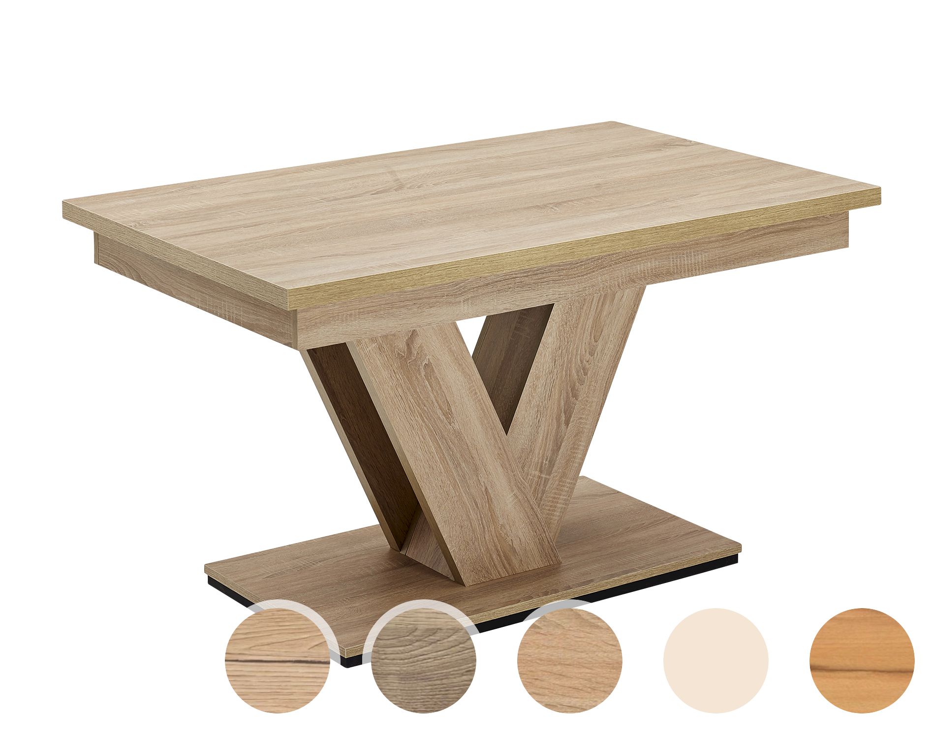 Schösswender »Bonn« Säulentisch mit Funktion / 130x85 cm / Magnolie matt Dekor