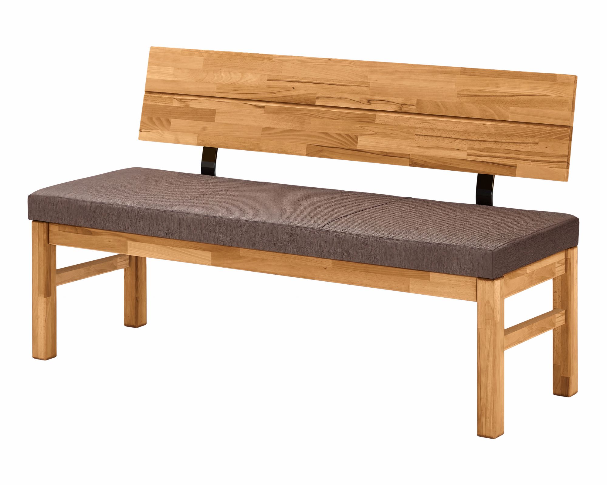 Schösswender »Lorenzo« Polsterbank 130 cm / mit Lehne / Mercury 120 mittelbraun