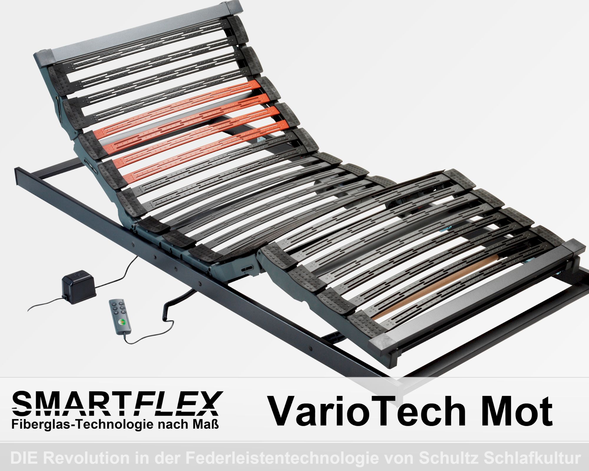 Schultz Smartflex TwinMaster SF-2M motor Fiberglas-Lattenroste 80x200 cm Kabelhandschalter