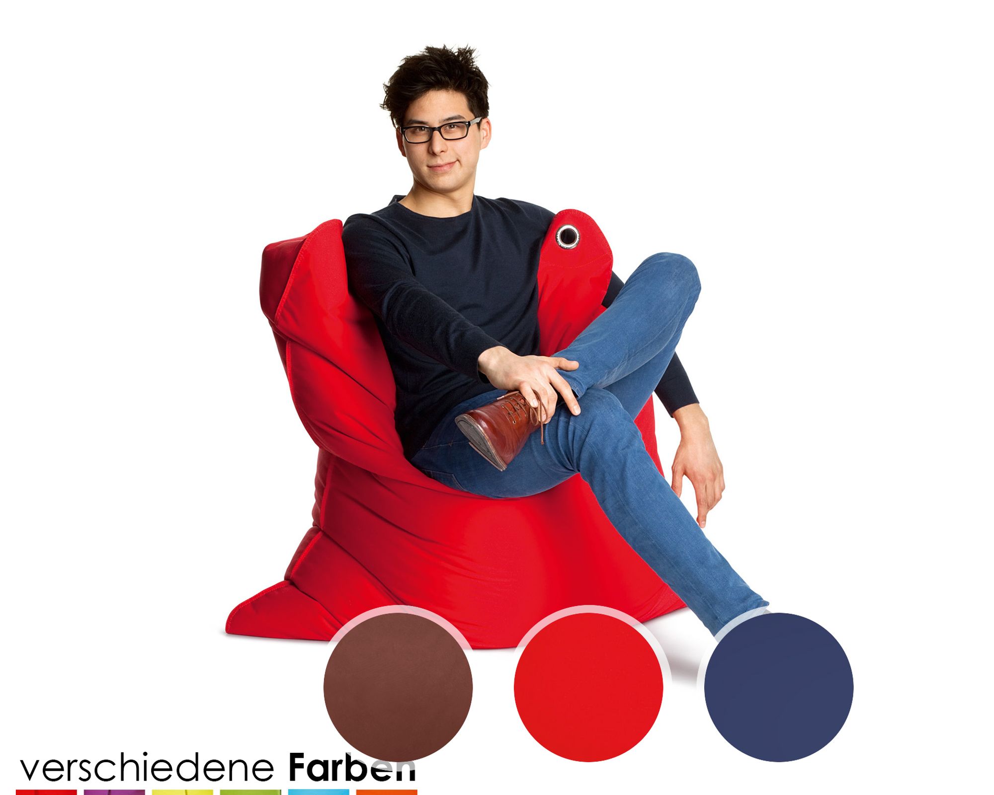 Sitting Bull »MEDIUM BULL« Sitzsack 12 rot