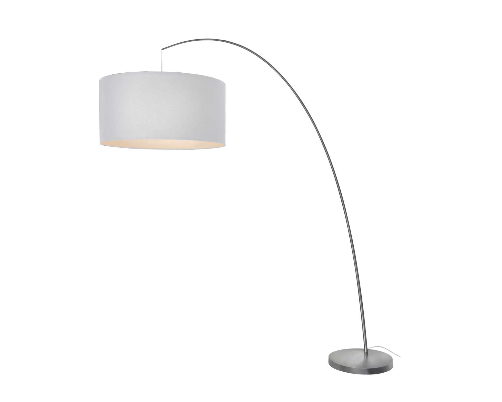Sompex »Fisher« Stehleuchte weiss 215 x 205-280 cm / metall satin