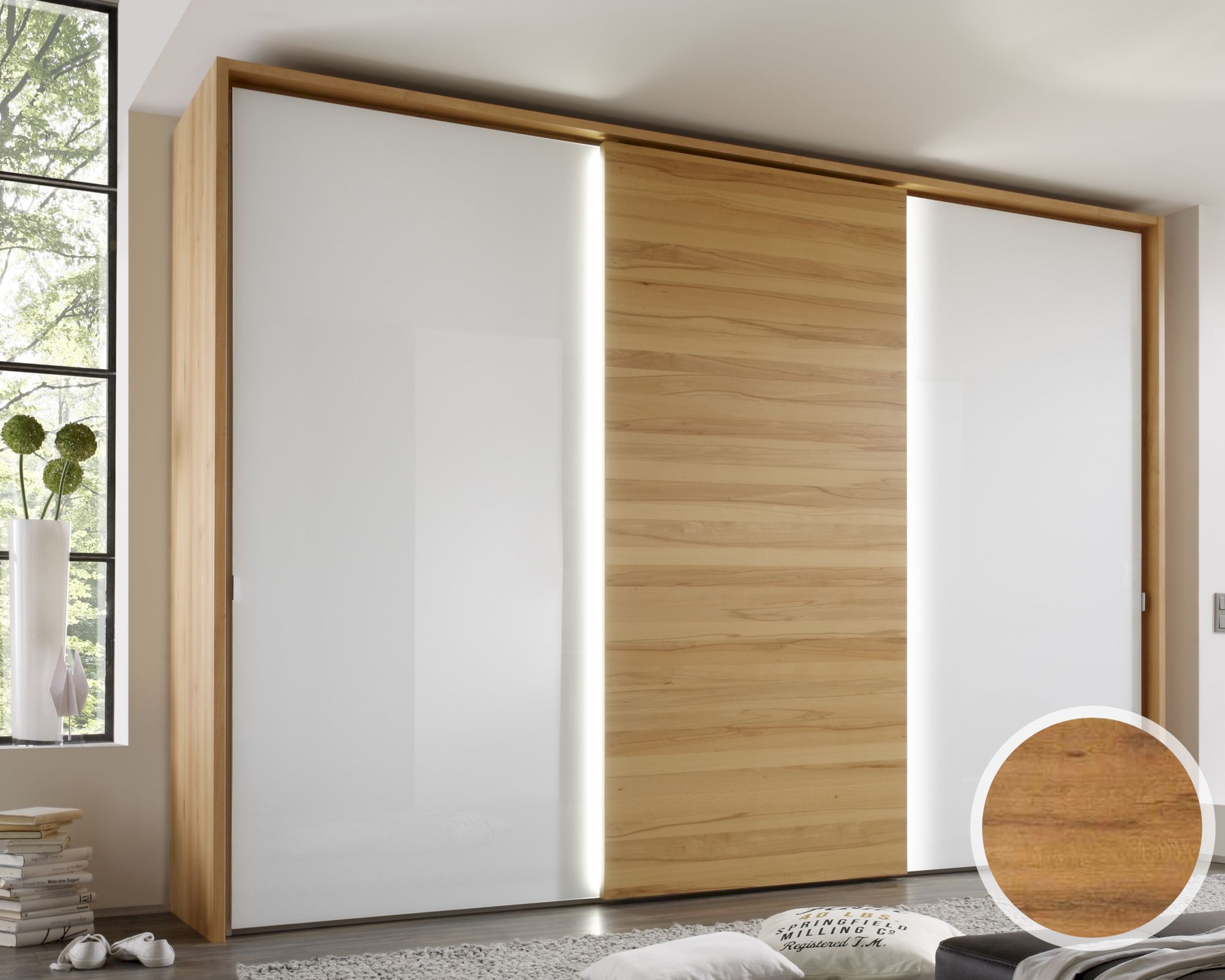Staud »Calando« Passepartout für Kleiderschrank Dekor Wildeiche natur / 240 cm / 336 cm