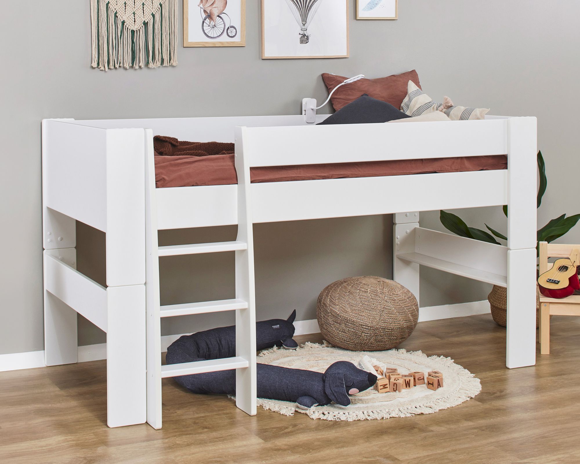Steens For Kids »Halbhochbett« Weiß 113 cm