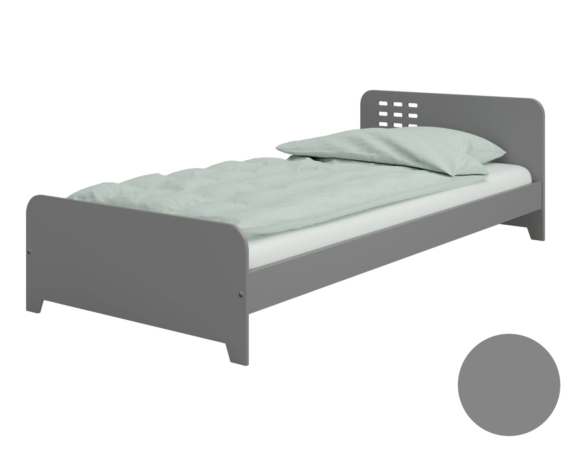 Steens »Loke 649« Einzelbett Dunkelgrau