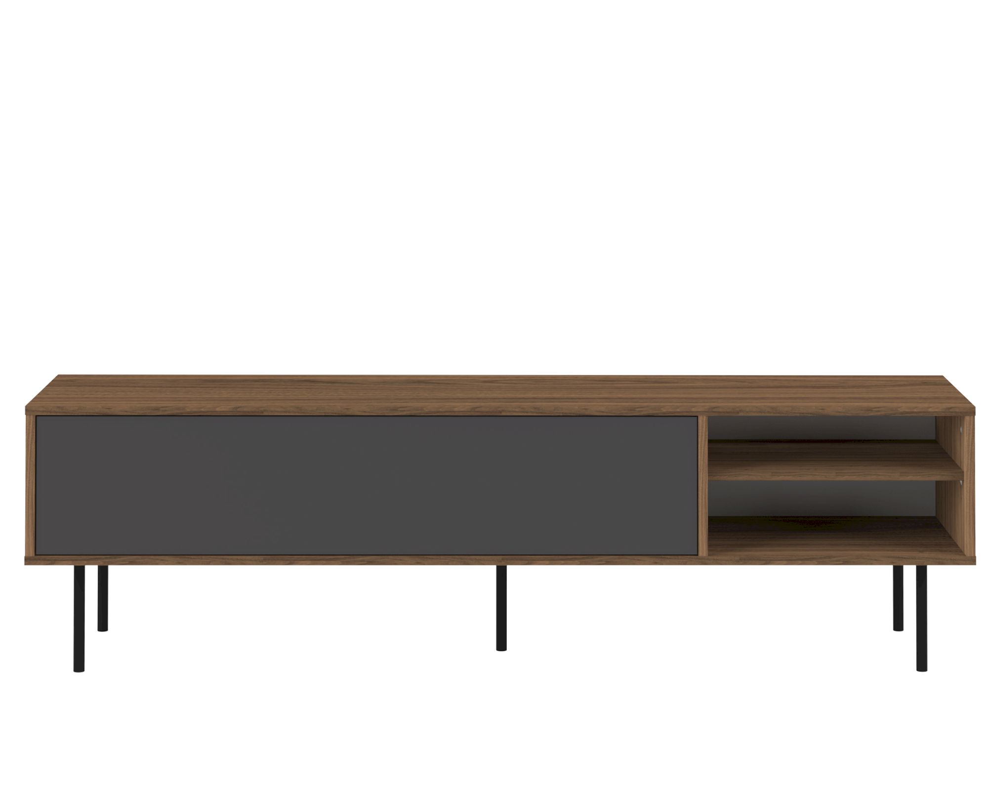TemaHome »Ampere« TV-Schrank Schwarz mit Walnuss 165x48x40 cm