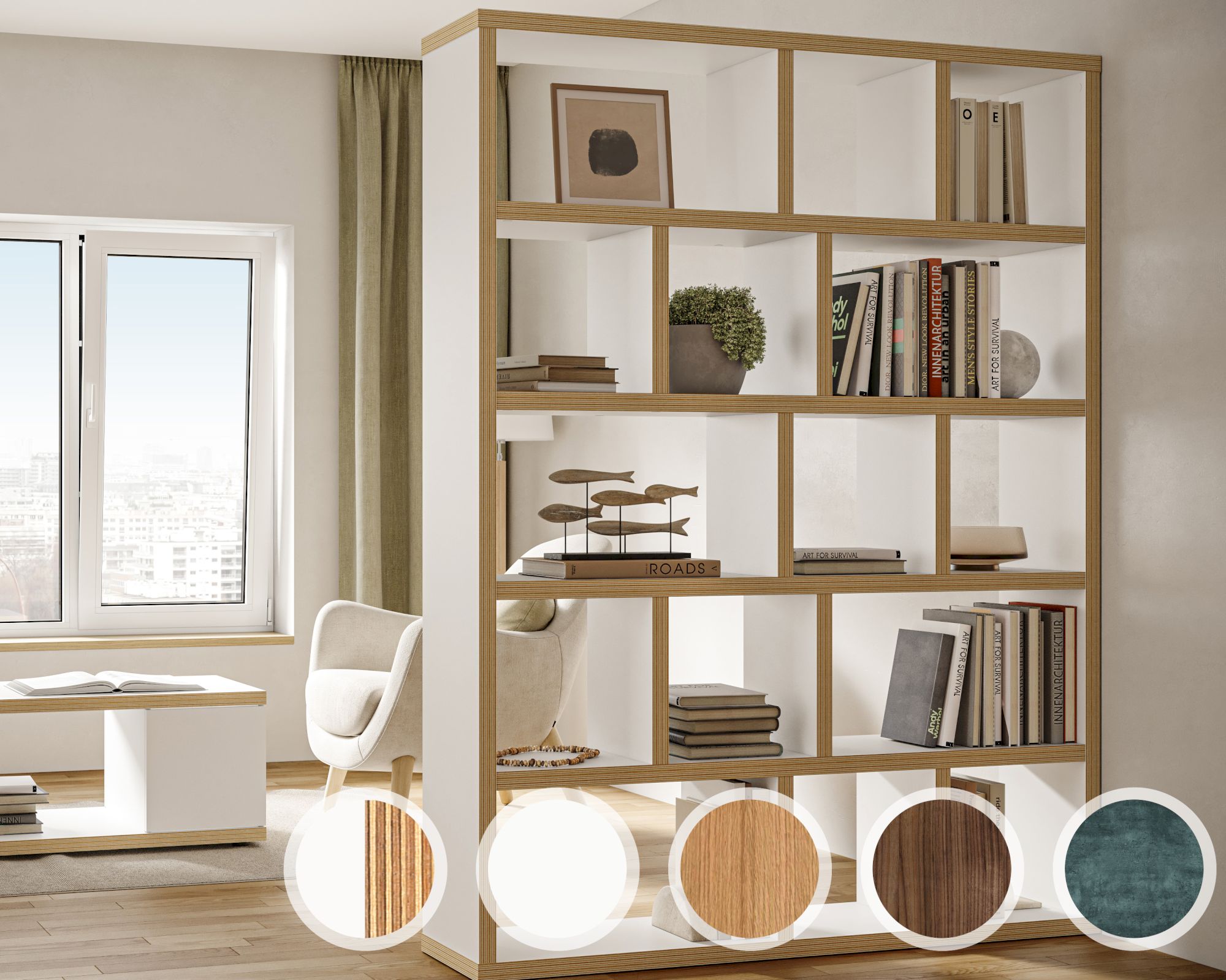 TemaHome »Berlin« Regal 5 Levels 70 cm / Beton
