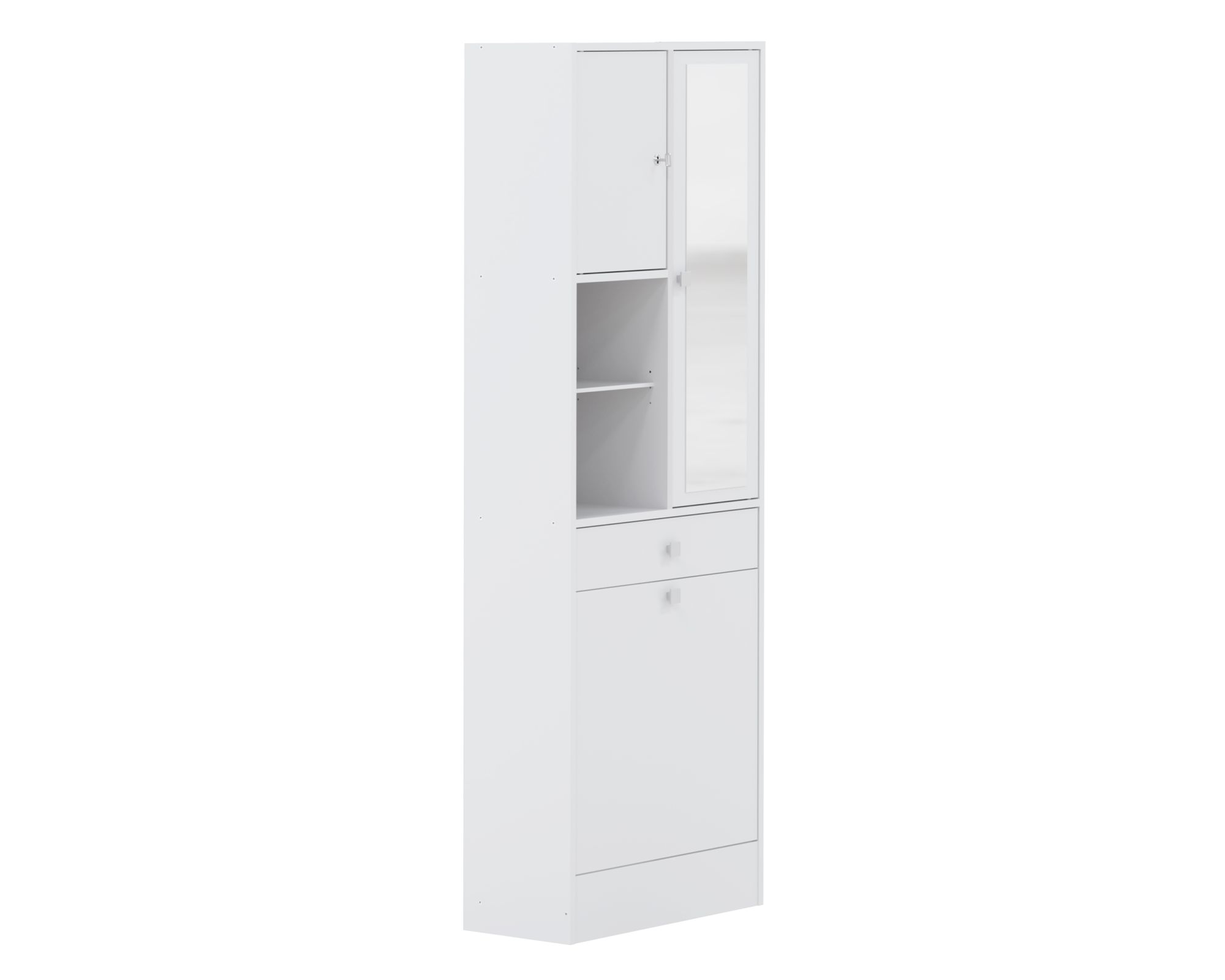 TemaHome »Combi« Wäschehochschrank Weiß 63x181x28 cm