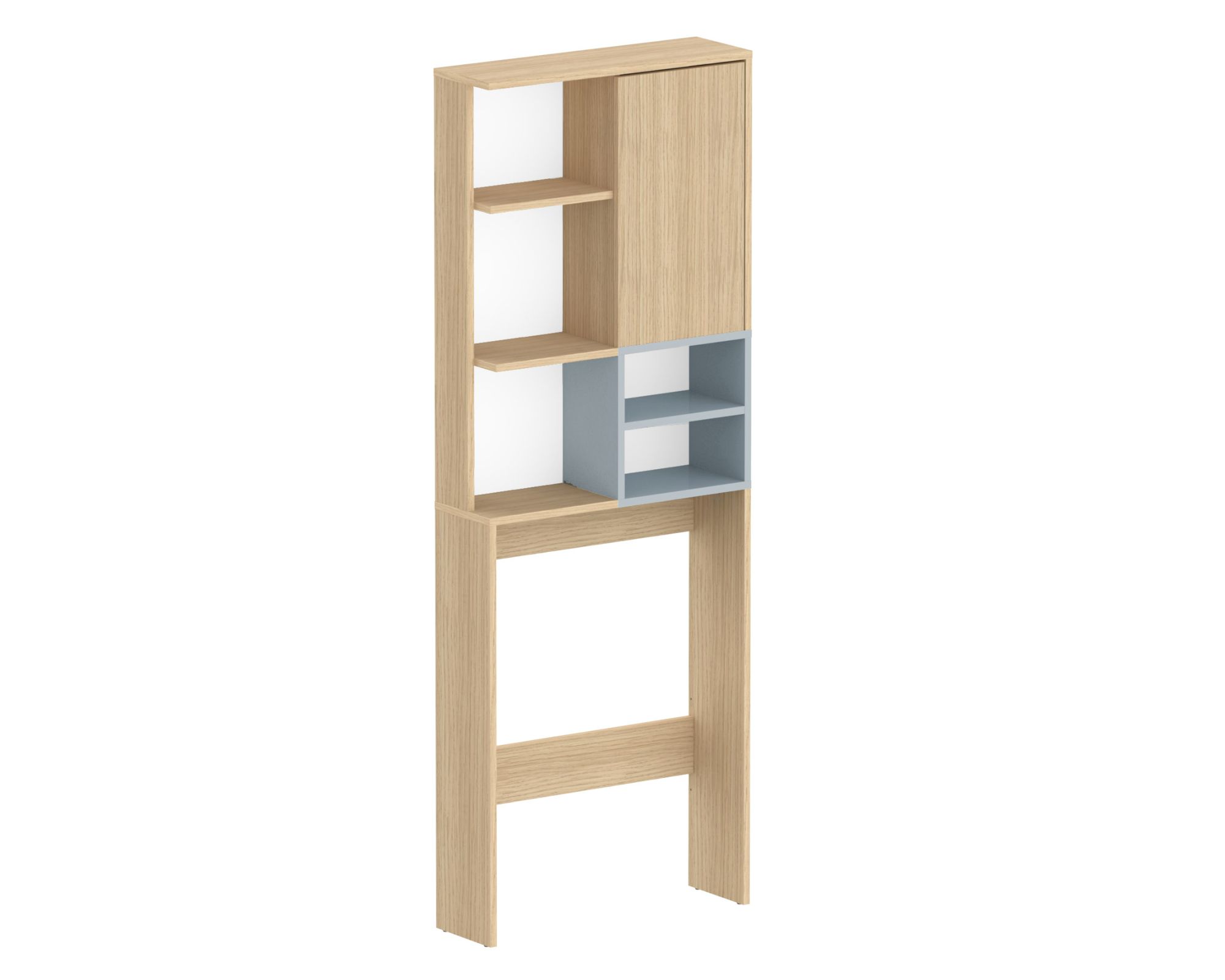 TemaHome »Kube« Waschmaschinenschrank Eiche mit Celadon Grey 64x179x28 cm