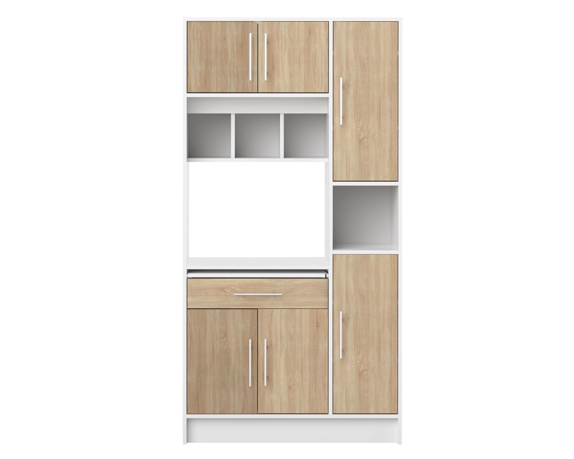 TemaHome »Louise« Küchenschrank Weiß mit Eiche 91x180x40 cm
