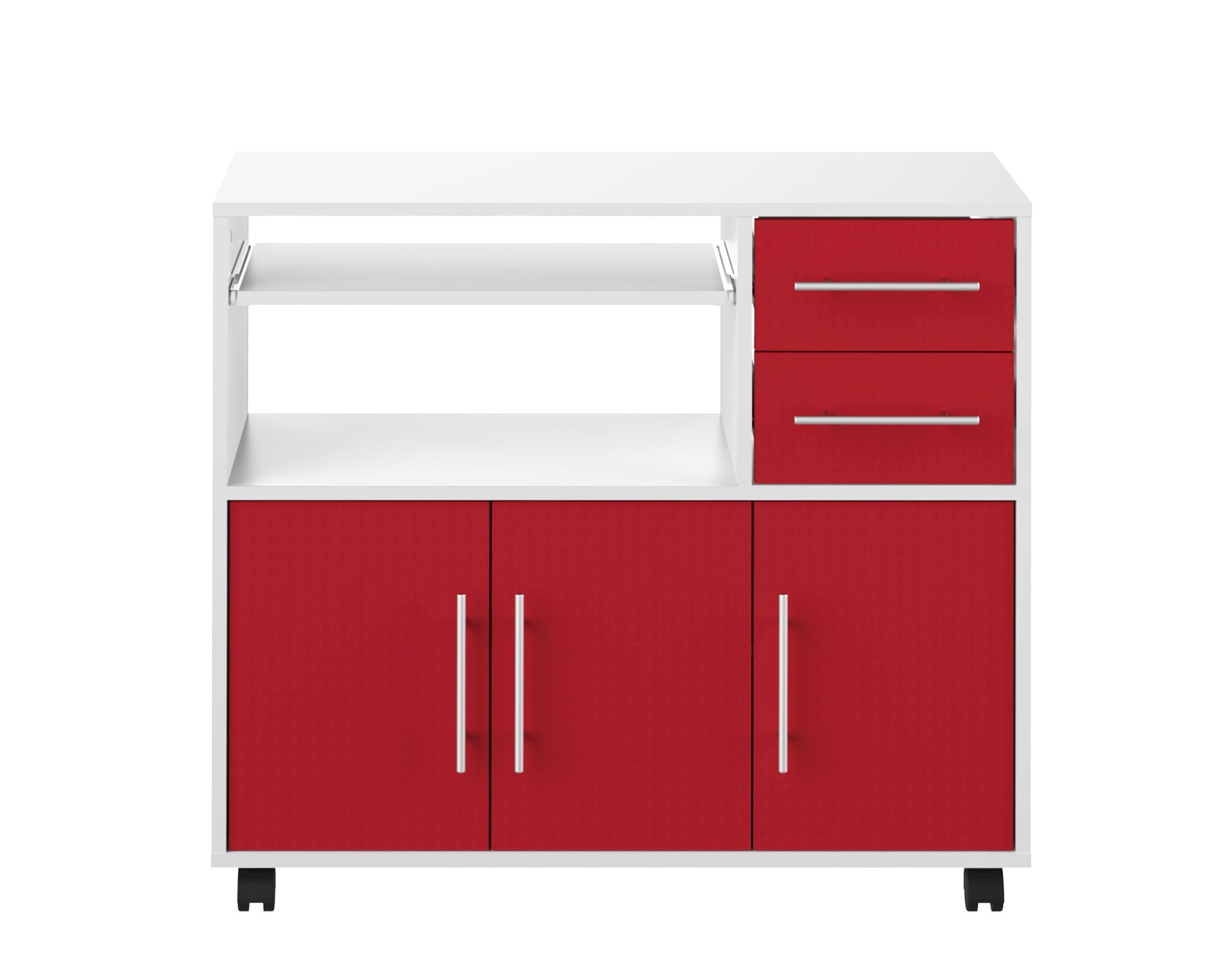TemaHome »Marius« Küchenschrank auf Rollen Rot 89x81x40 cm