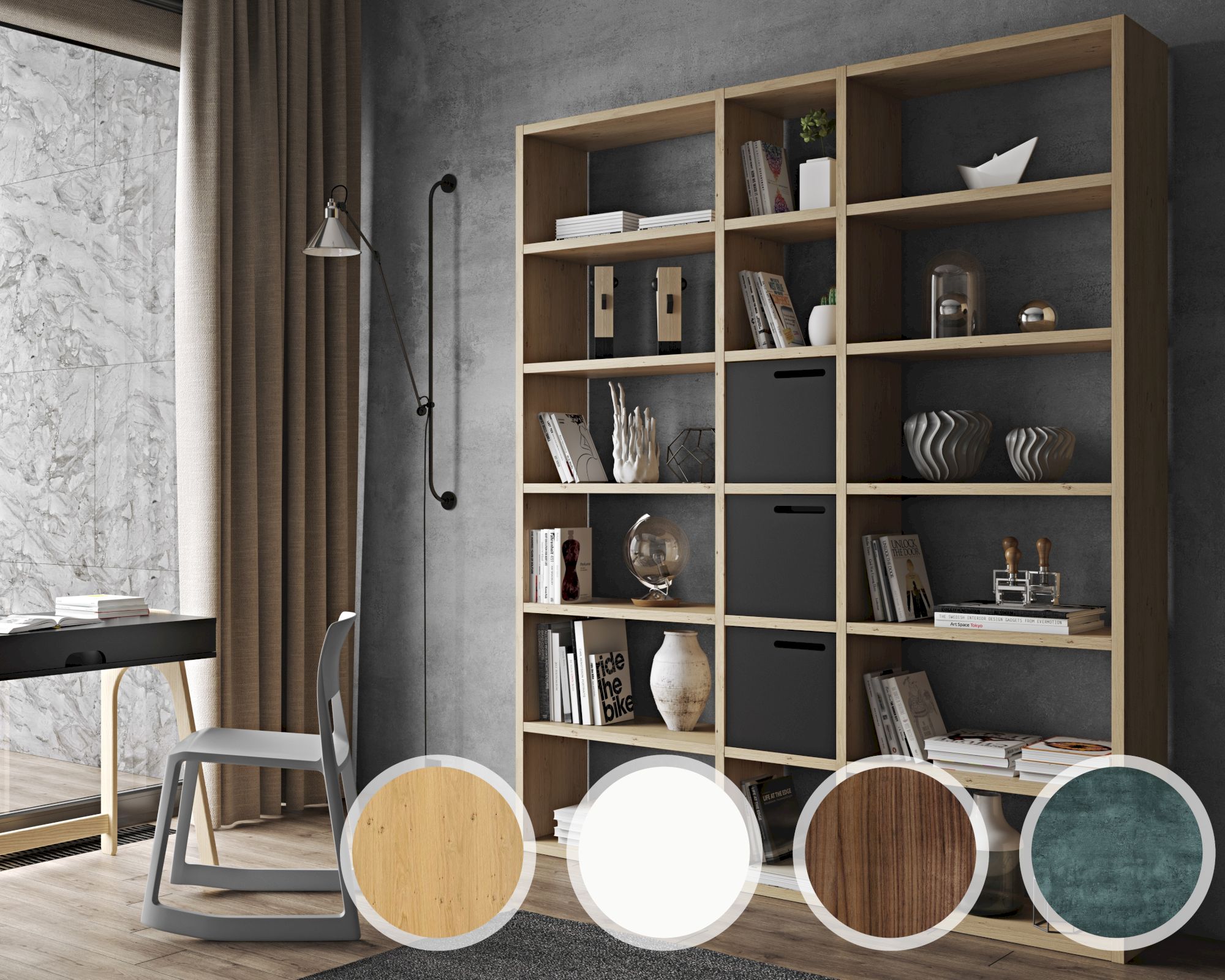 TemaHome »Pombal« Wandregal II Beton