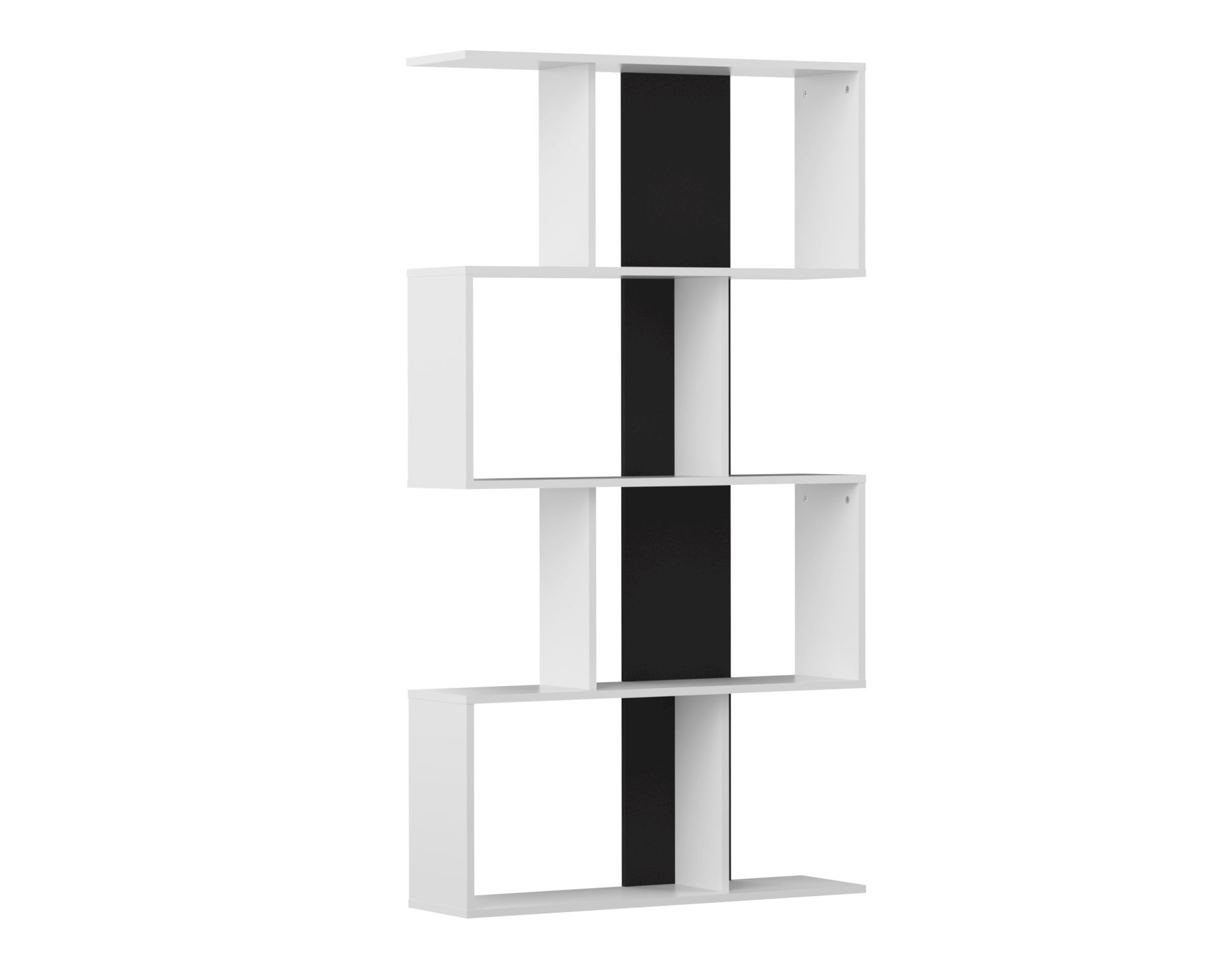 TemaHome »Sigma« Bücherregal Weiß mit Schwarz 89x165x25 cm