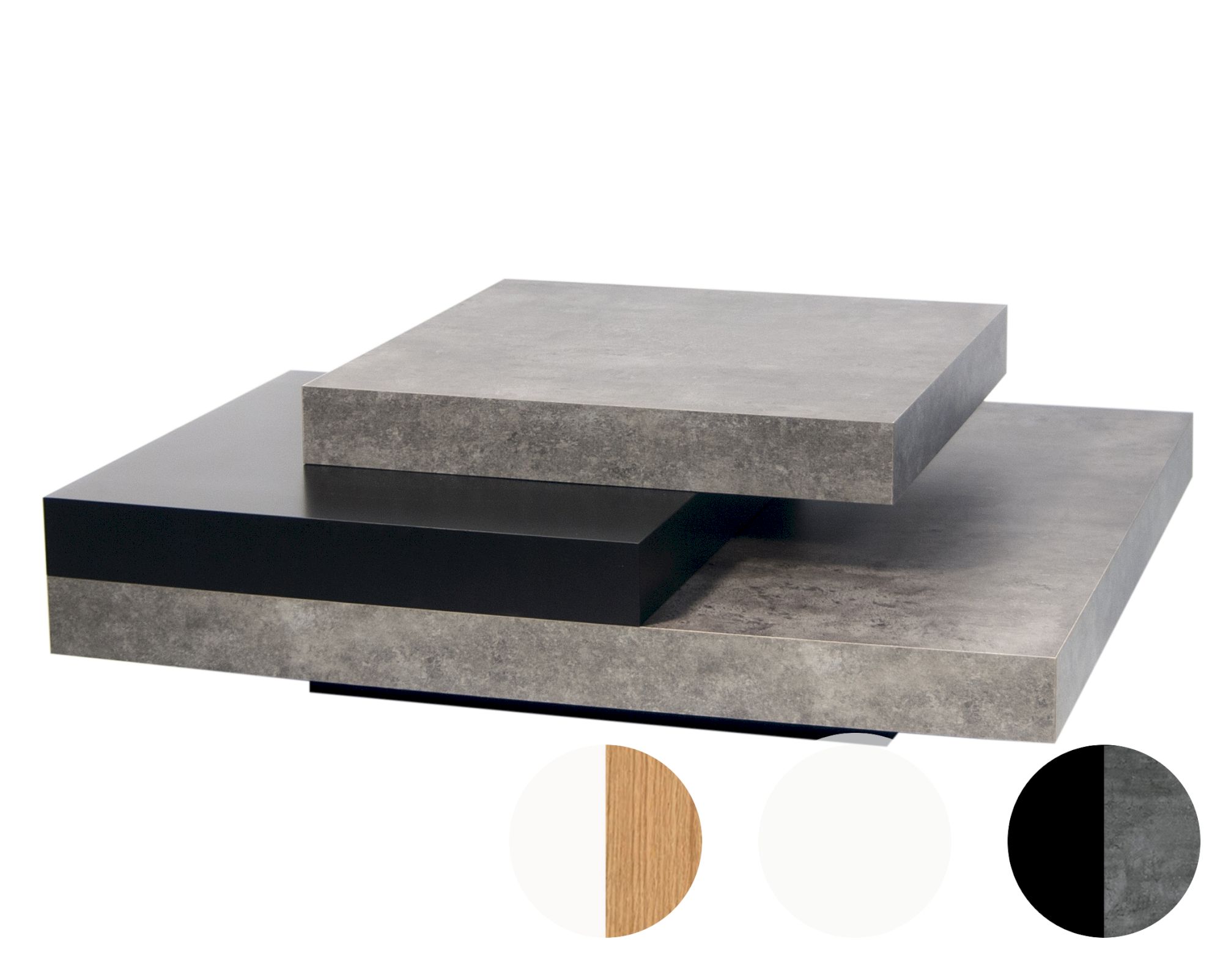 TemaHome »Slate« Beistelltisch Weiß + Eiche