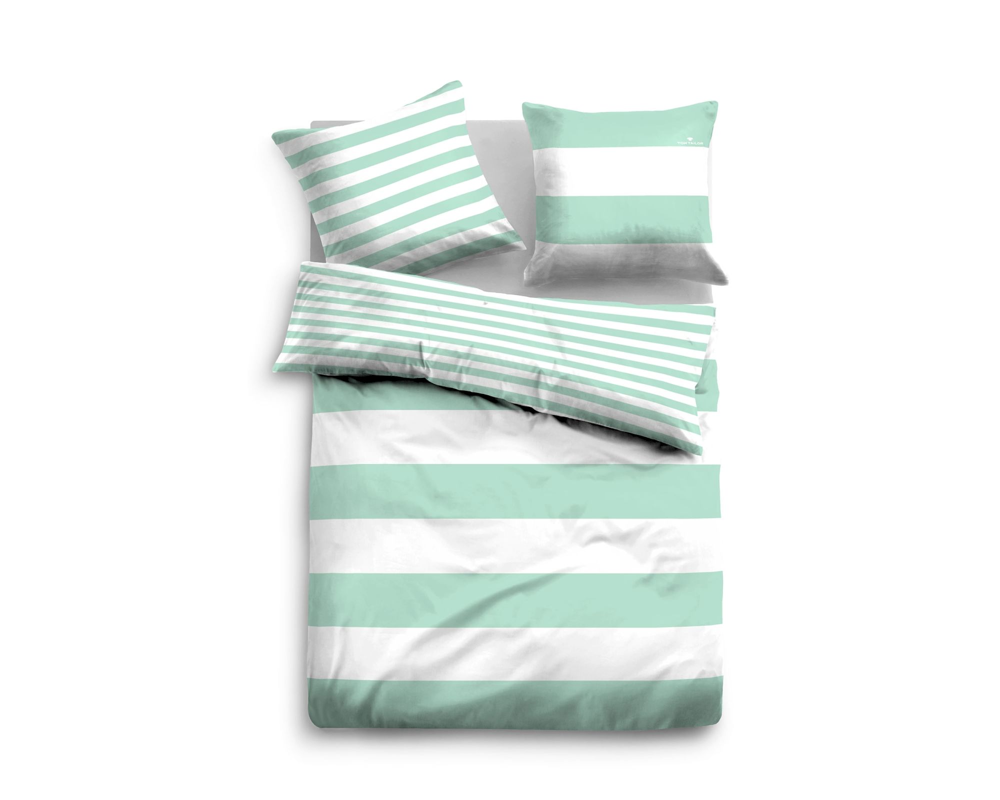 Tom-Tailor »Casual Stripe« Linon Bettwäsche 842 200x200 cm / 2x 80x80 cm