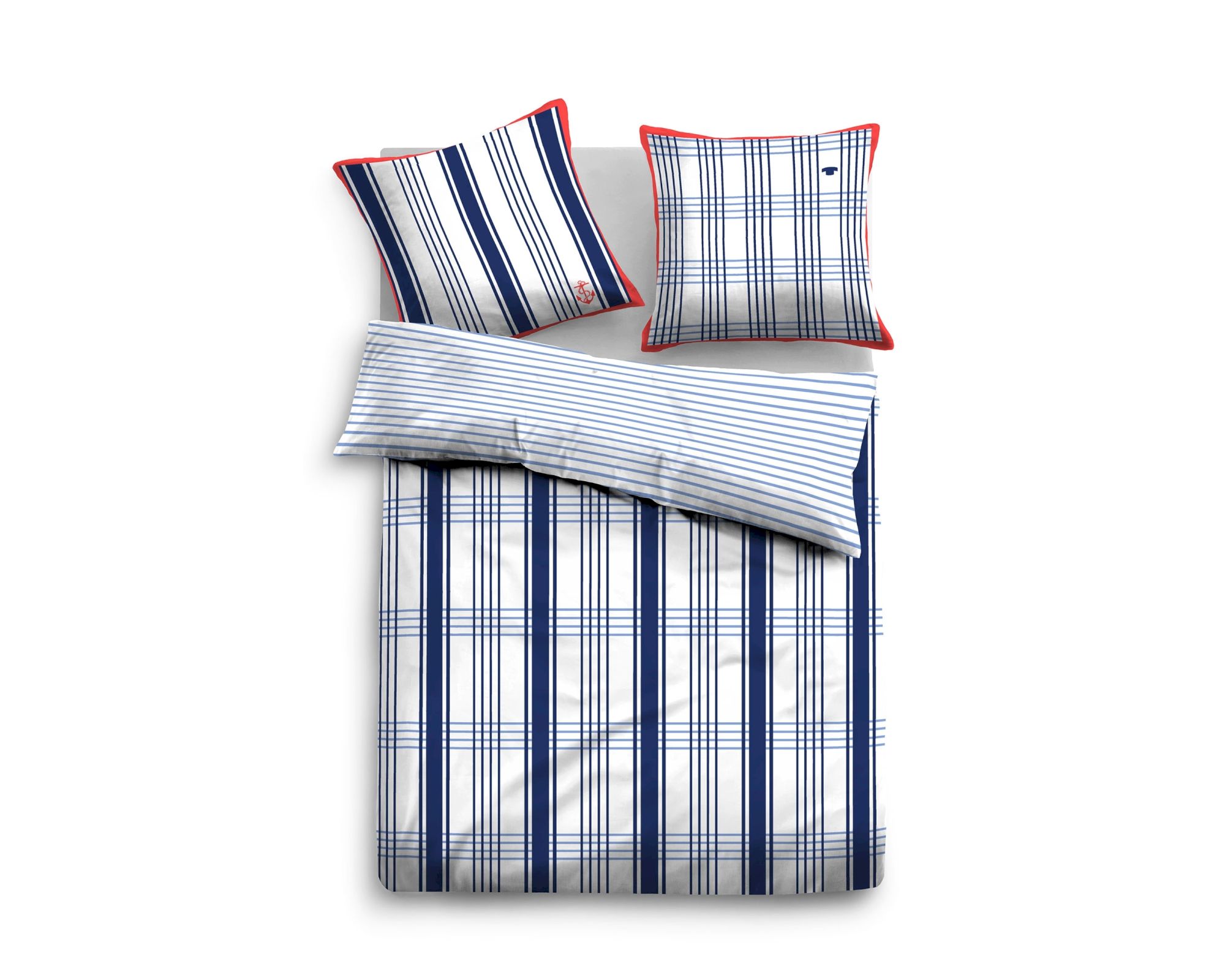 Tom-Tailor »Maritim« Linon Bettwäsche 49757 Fb. 807 155x220 cm / 80x80 cm