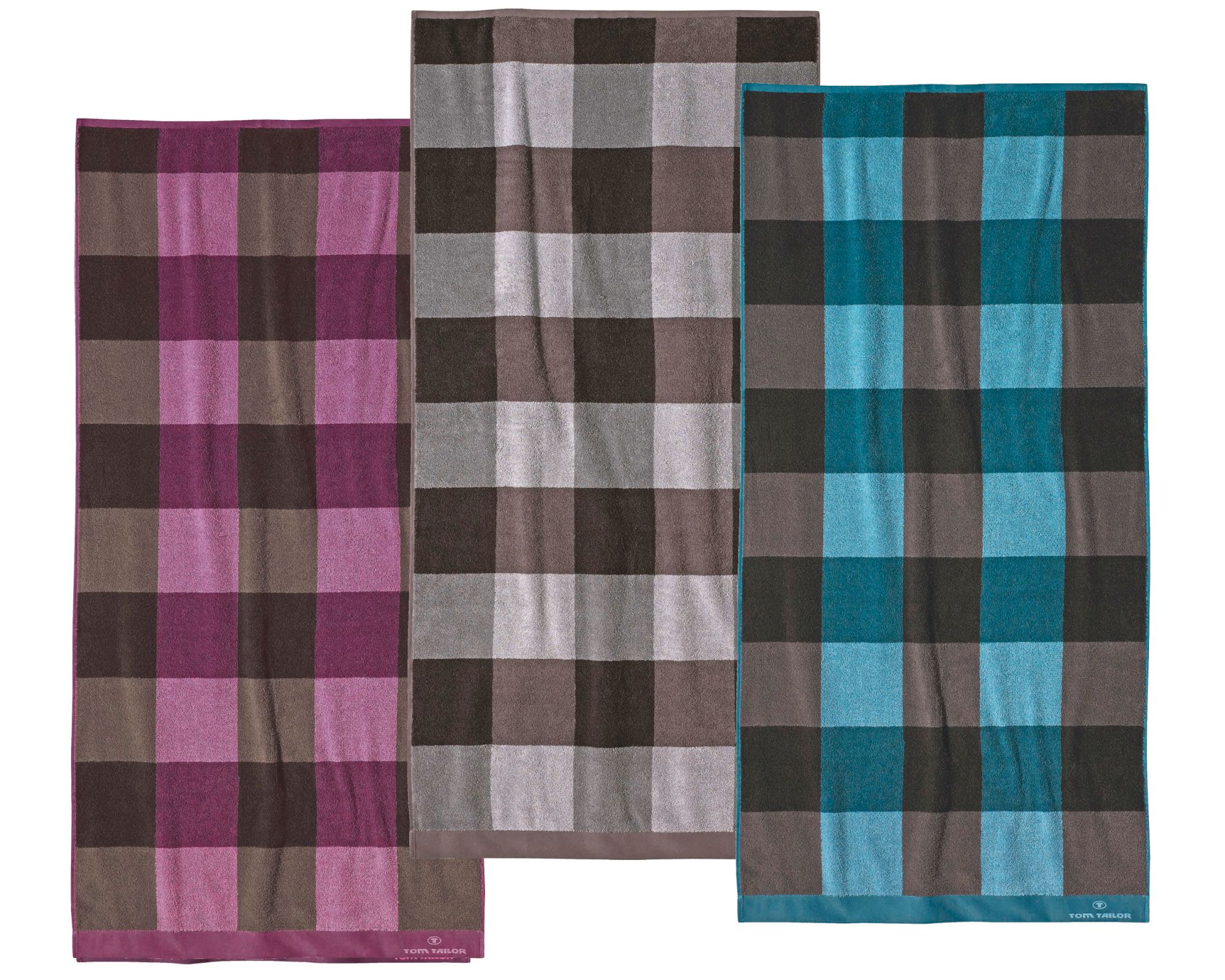 Tom-Tailor »Walk« Frottier Handtücher 100237 Duschtuch 70x140 cm Fb. 902 Dark-Grey