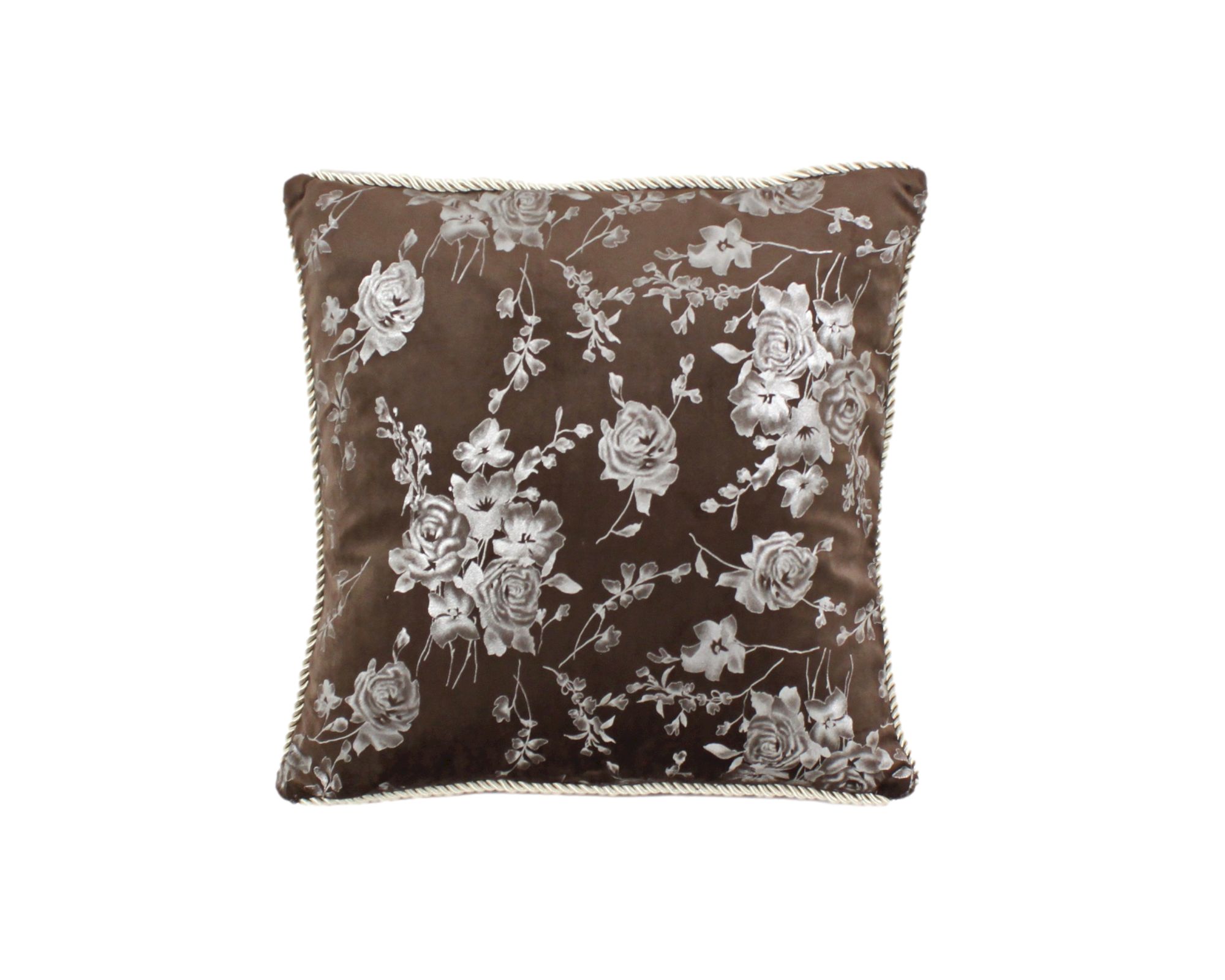 VOSS Design »Soft Shimmer« Kissen braun/silber 45x45 cm