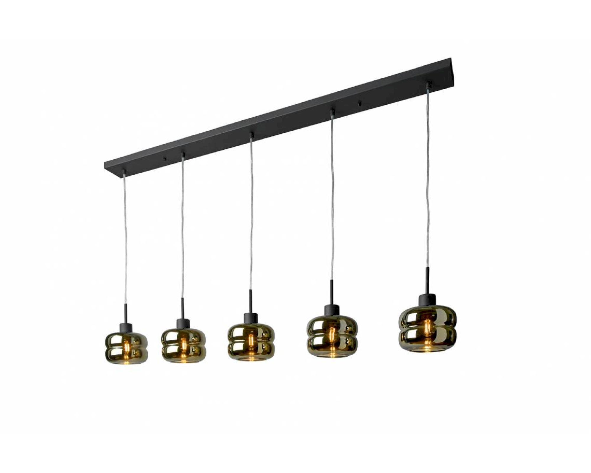 Villeroy&Boch »Havanna« Pendelleuchte Ø 16x150x120 cm / metall schwarz, glas gold