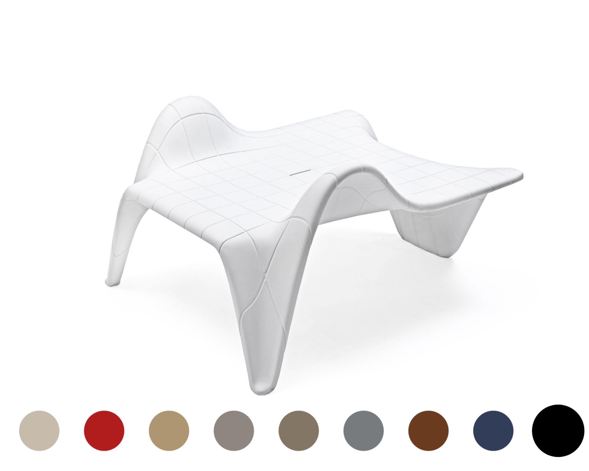 Vondom »F3« Outdoor Beistelltisch Bicolor / White/Taupe