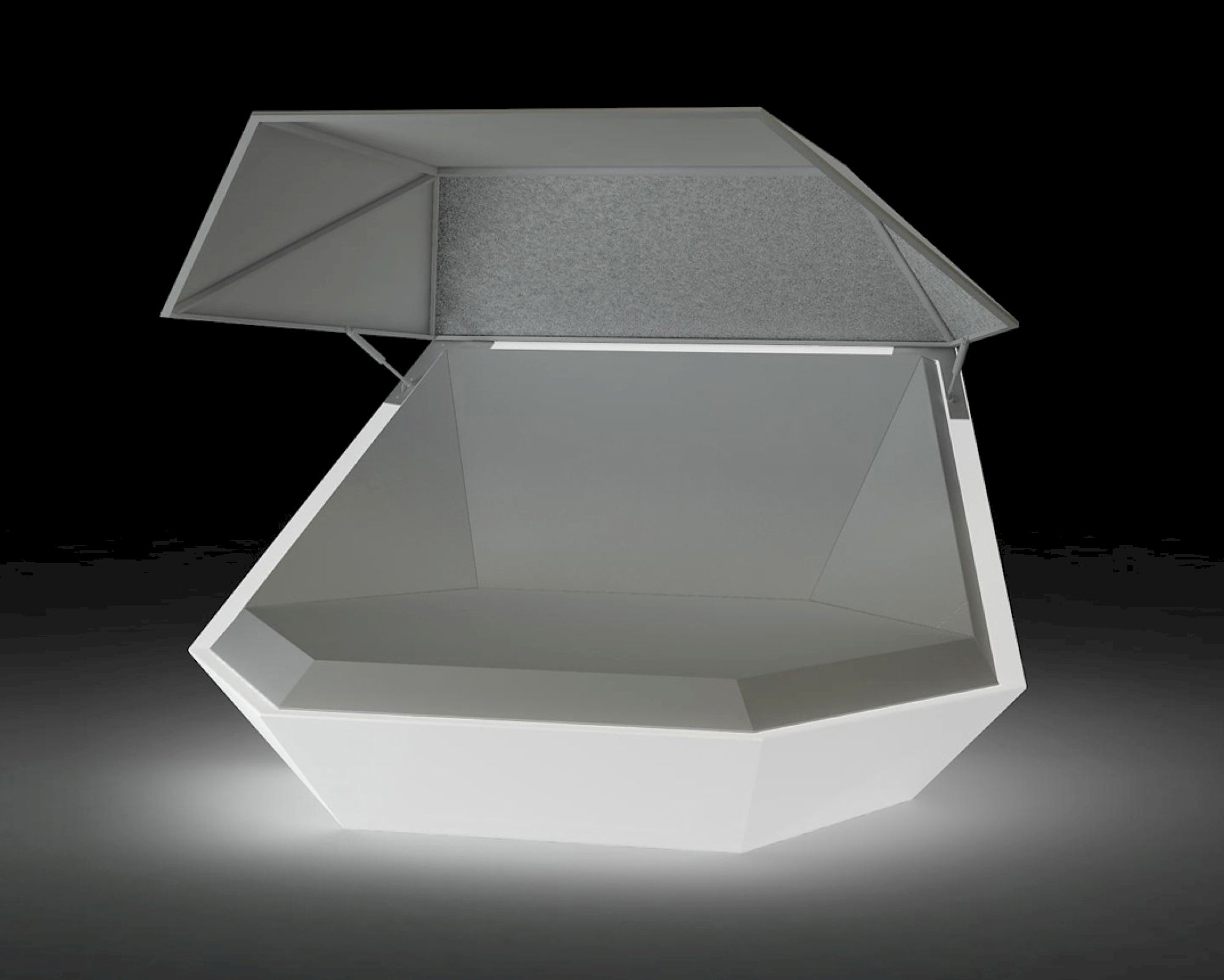 Vondom »FAZ« Outdoor Daybed inkl. Sonnenblende & LED-Beleuchtung Bronze / LED RGB / Mit Soundsystem