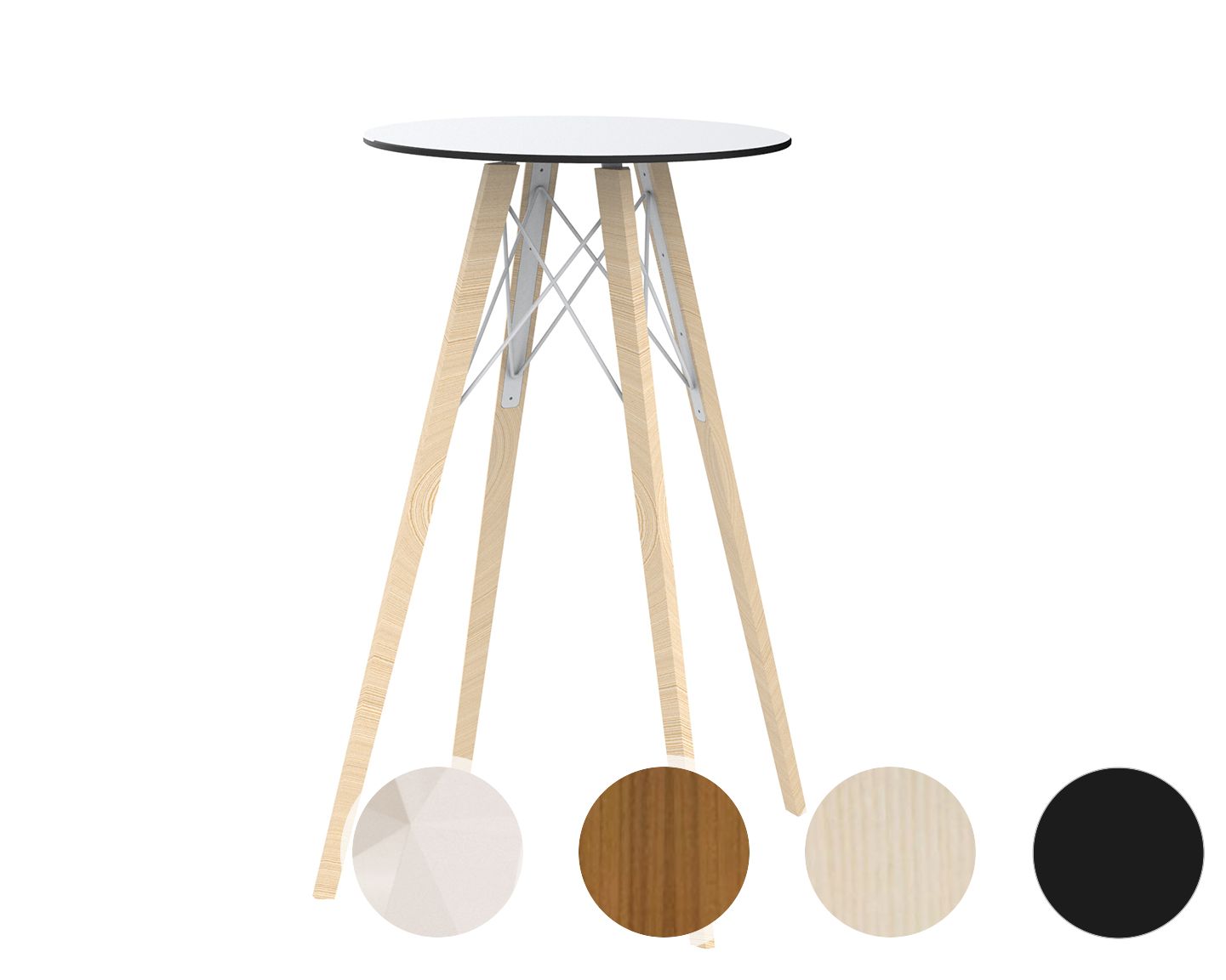 Vondom »FAZ Wood« Bartisch 50x105 cm / Black / Eschenholz hell