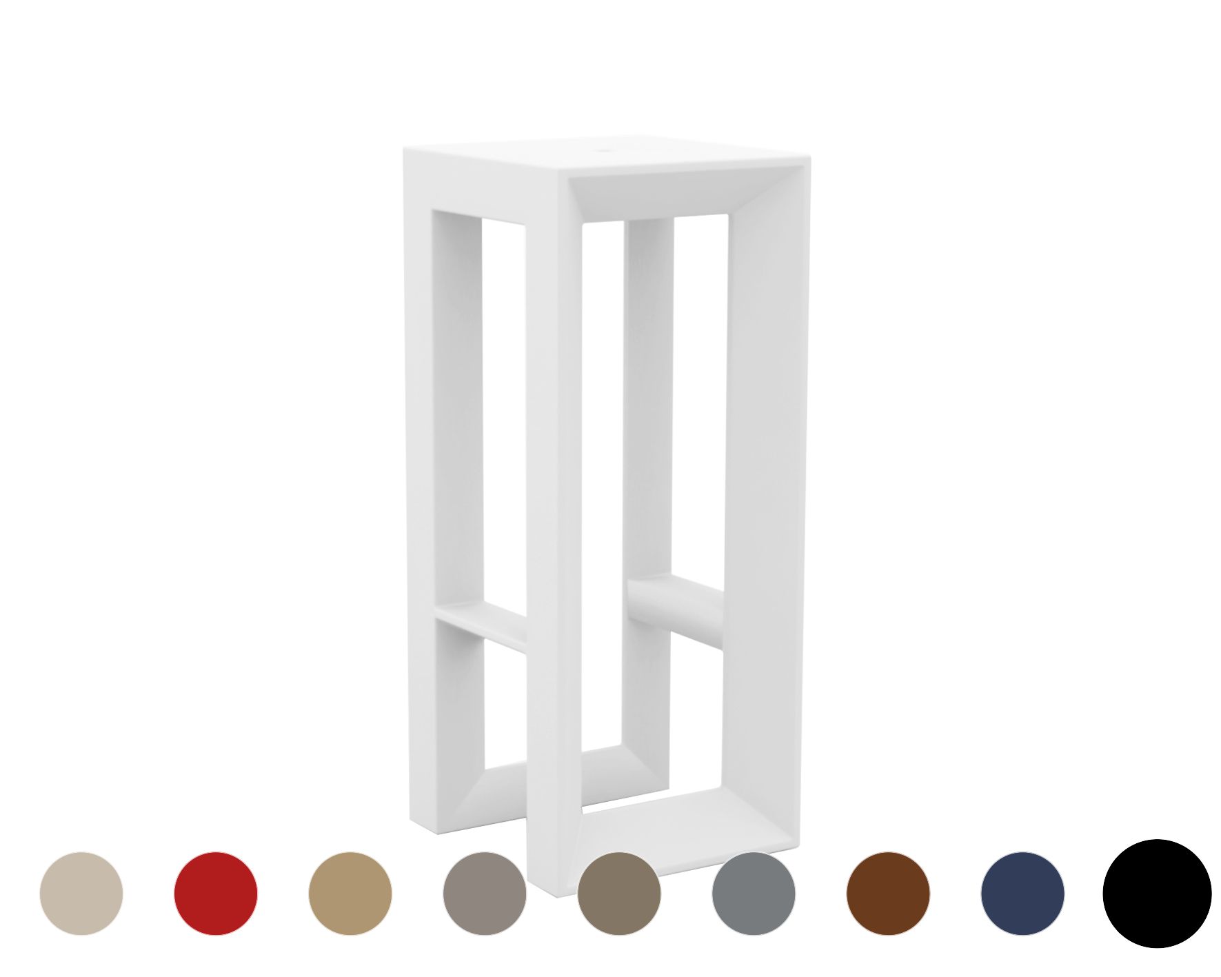 Vondom »FRAME« Outdoor Barhocker Lackiert Hochglanz / Champagne