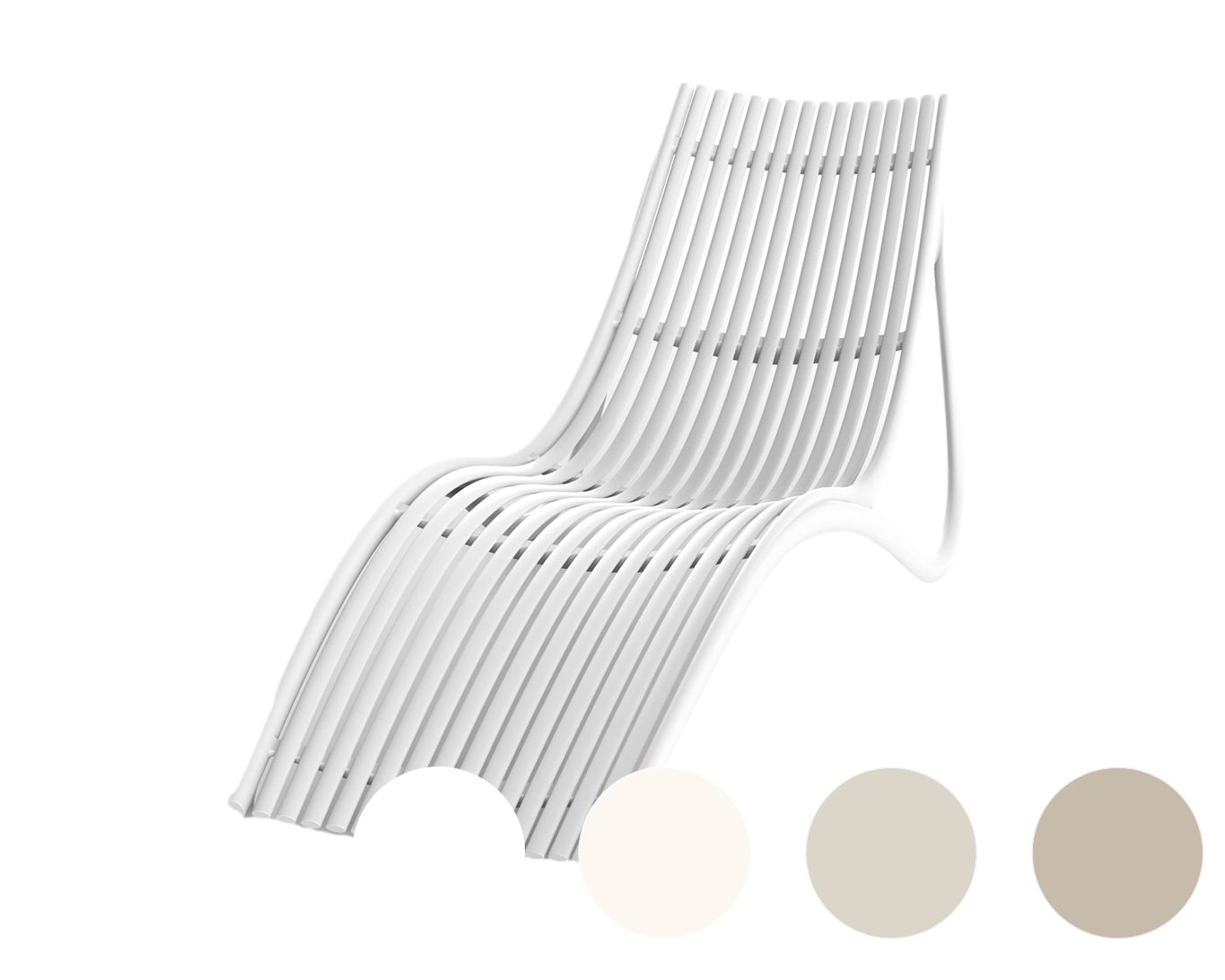 Vondom »IBIZA« Outdoor Sonnenliege recycelter Kunststoff / Milos